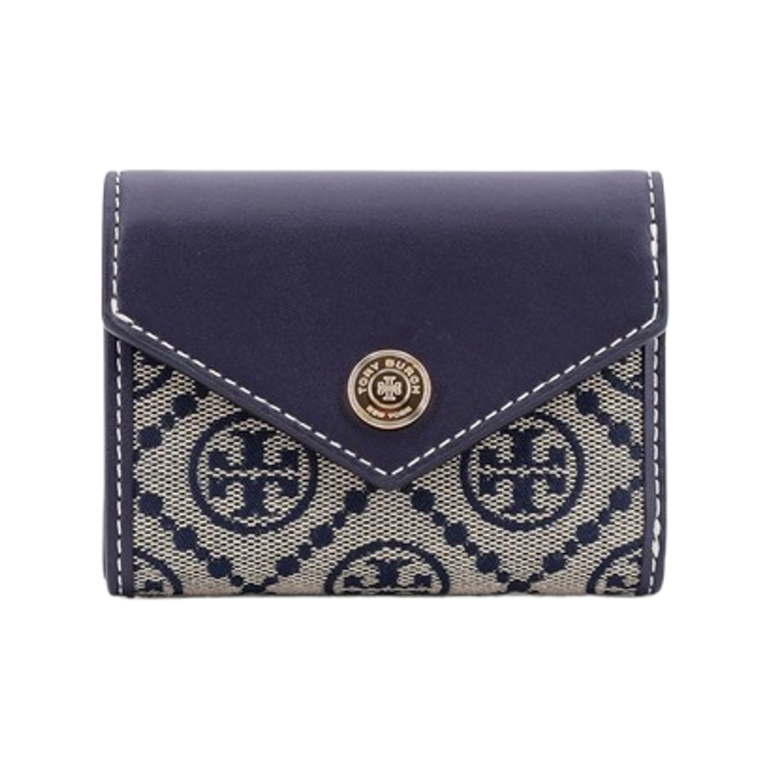 165029-405 Tory Burch Monogram Wallet Tory Navy