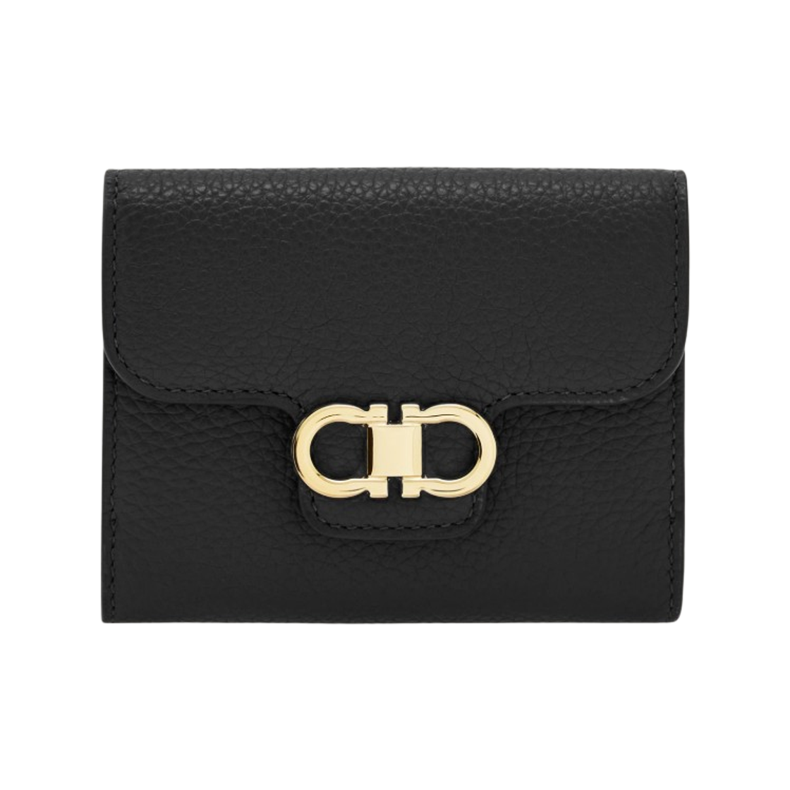 페라가모 간치니 컴팩트 월렛 블랙(Ferragamo Gancini Compact Wallet Black) - 1