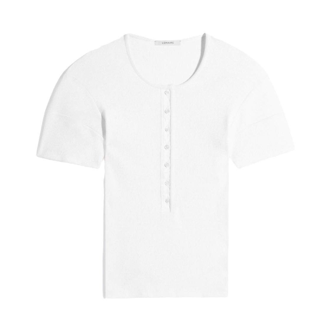 (W) 르메르 피티드 헨리 저지 밀크((W) Lemaire Fitted Henley in Jersey Milk)