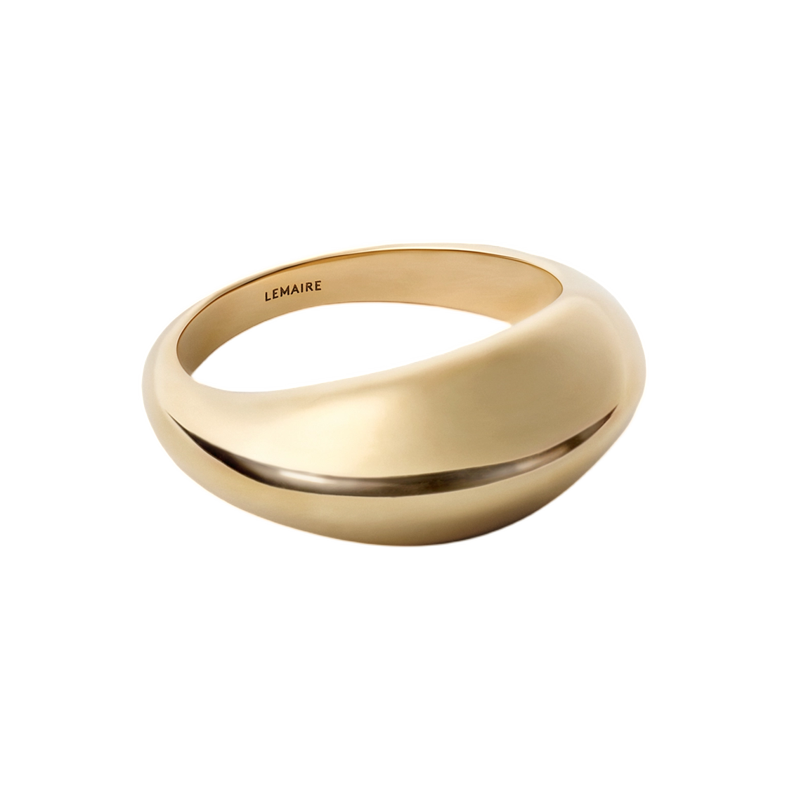 JW0069-LO0036-540 Lemaire Chunky Drop Ring in Vermeil Light Gold