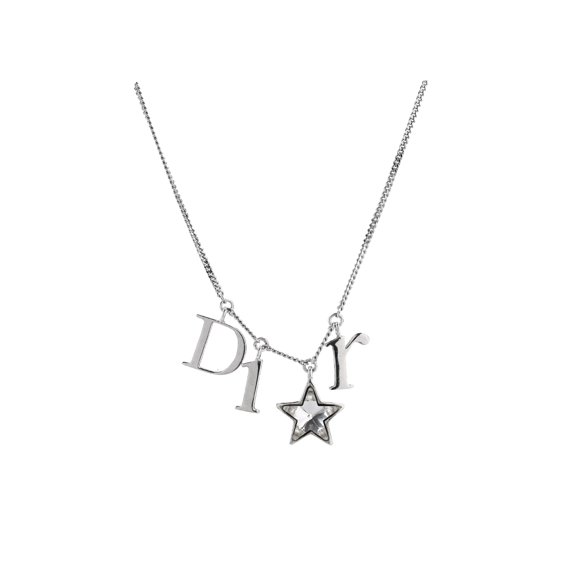 IT8EOH26LATW Dior Spell Out Necklace - Silver