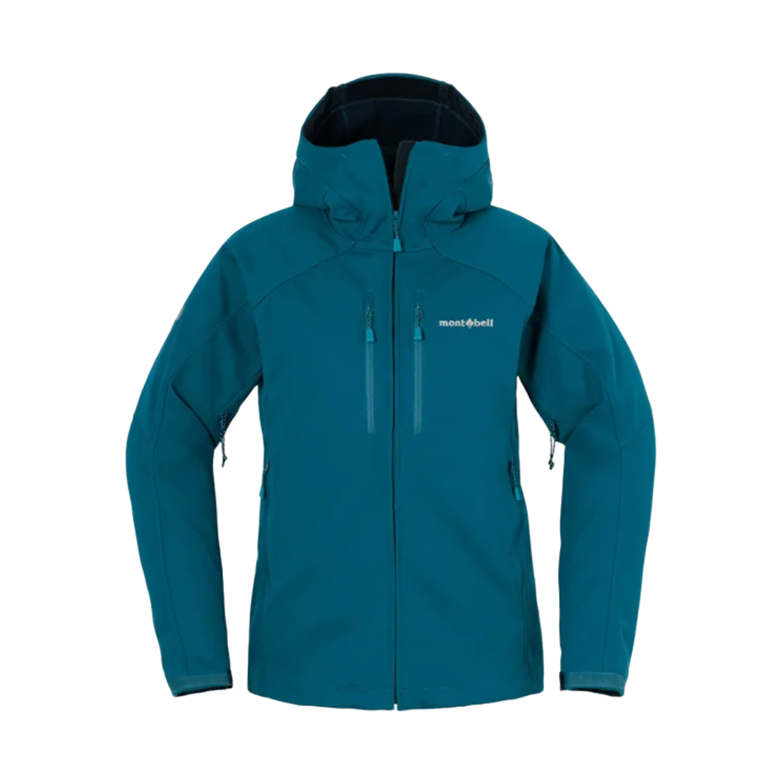 1106724 (W) Montbell Climabarrier Hooded Jacket Blue Green