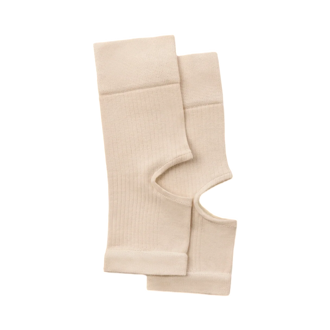 DI0001-LK1060-024 (W) Lemaire Cut Out Rib Gaiters in Stretch Viscose Silk Jasmine