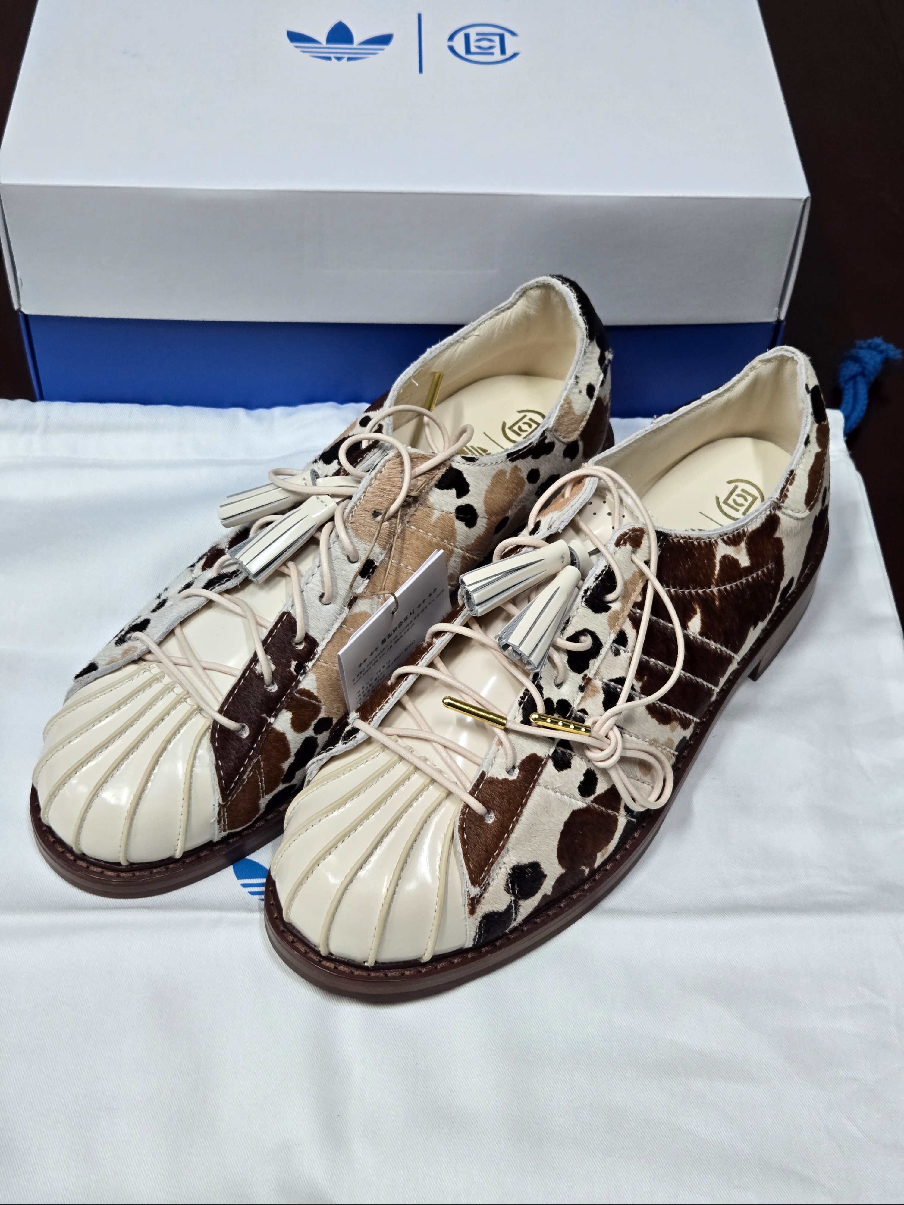 Adidas x Edison Chen Clot Superstar Dress Wonder White Preloved Brown 착용 스타일 - 1