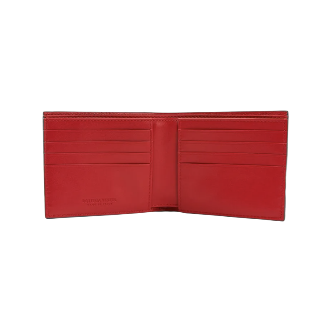 보테가베네타 인트레치아토 반지갑 그래파이트 브라이트레드(Bottega Veneta Intrecciato Bi-Fold Wallet Graphite Bright Red) - 2