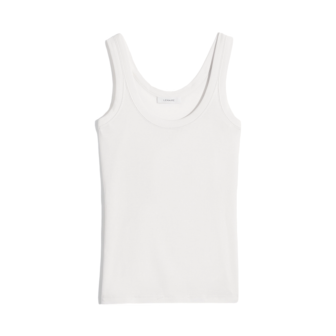 TS0001-LJ1016-048 (W) Lemaire Rib Tank Top in Jersey Light Cream