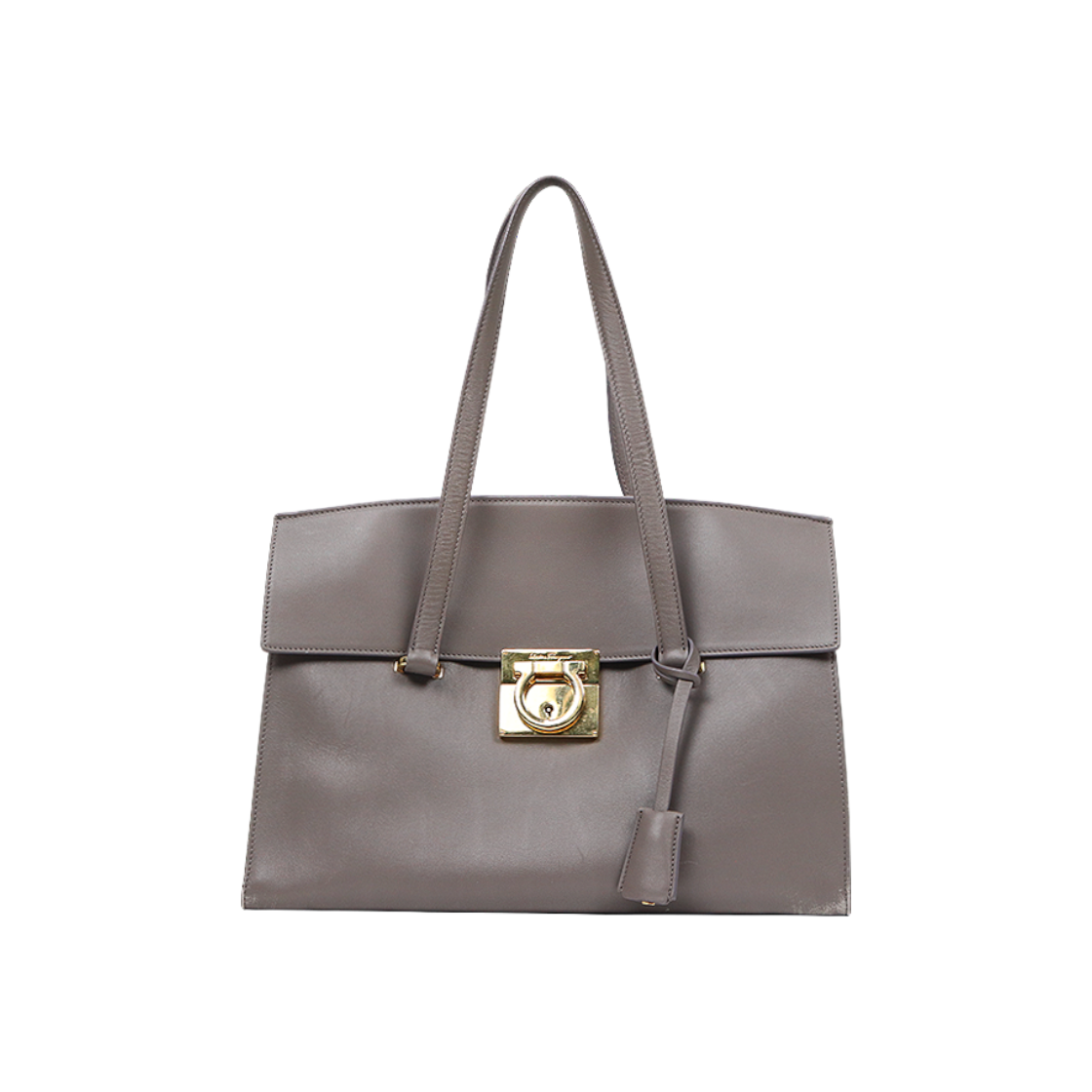 IT5QP4RS32SG Salvatore Ferragamo Gray Gancini Shoulder Bag C-A47732