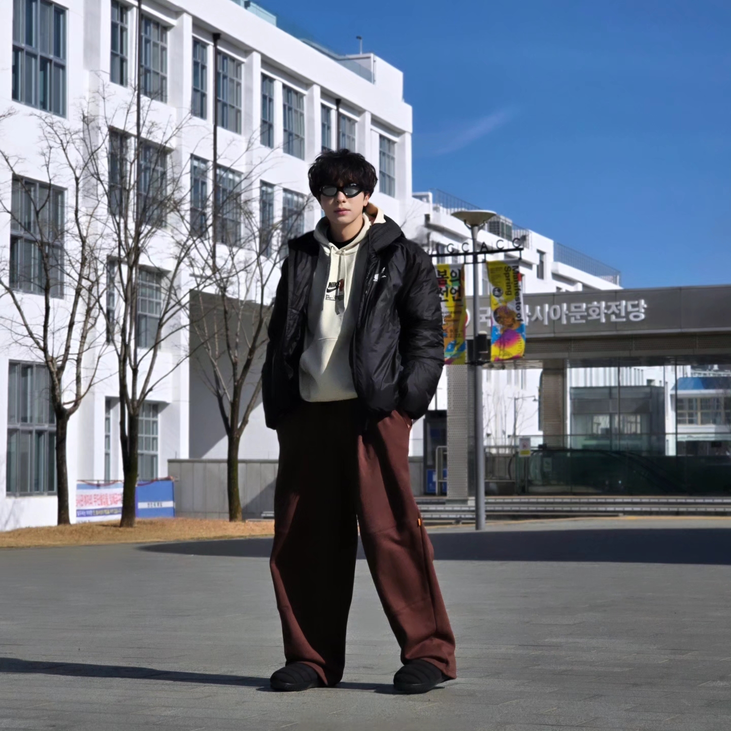 Nike Club Fleece Pullover Hoodie Light Khaki, Honda H-Tech Non Quilting Hoodie Jacket Black 착용 스타일 - 3