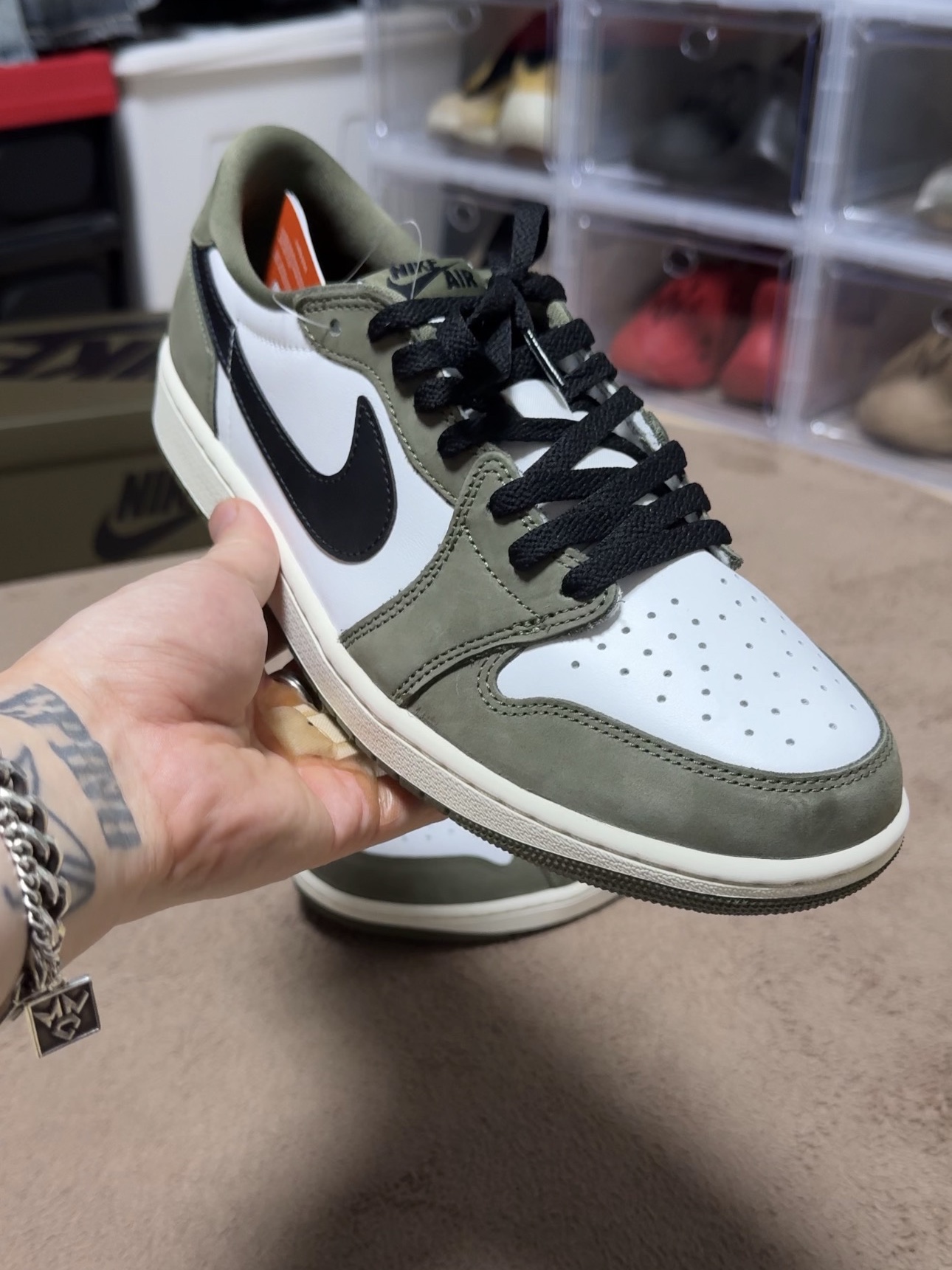 Jordan 1 Retro High OG Stealth, Jordan 1 Retro Low OG Black Toe 착용 스타일 - 6