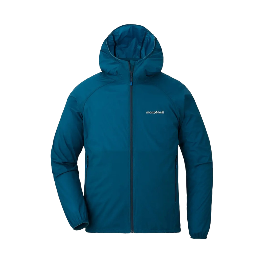 2303139 Montbell U.L. Stretch Wind Hooded Jacket Blue Green