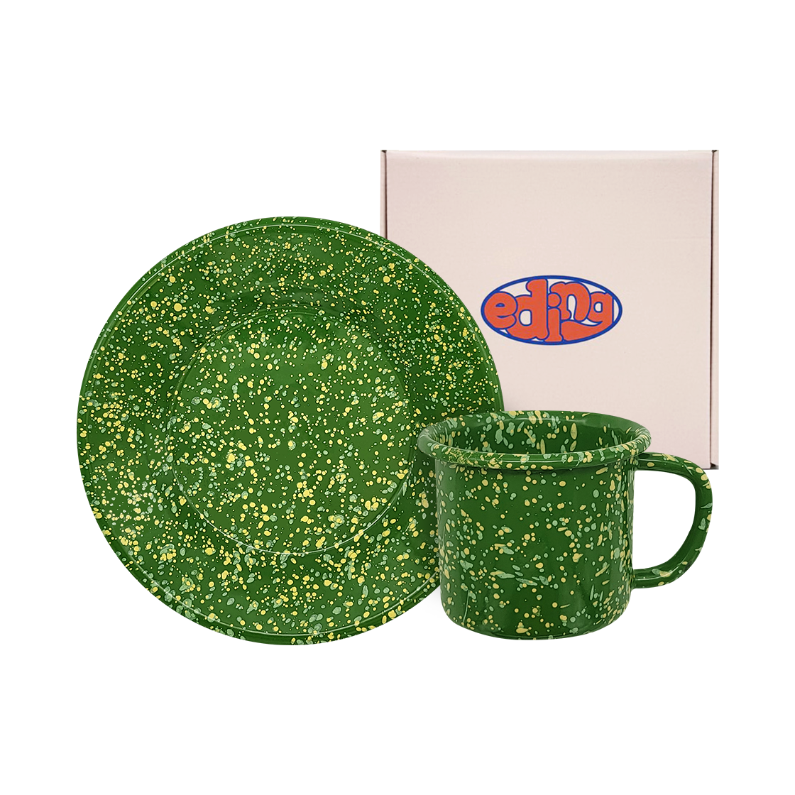 에딩 밀키웨이 플레이트21+머그컵L 아마존 그린 gift set(Eding Milkyway Plate Mug Gift Set Amazon Green) - 1