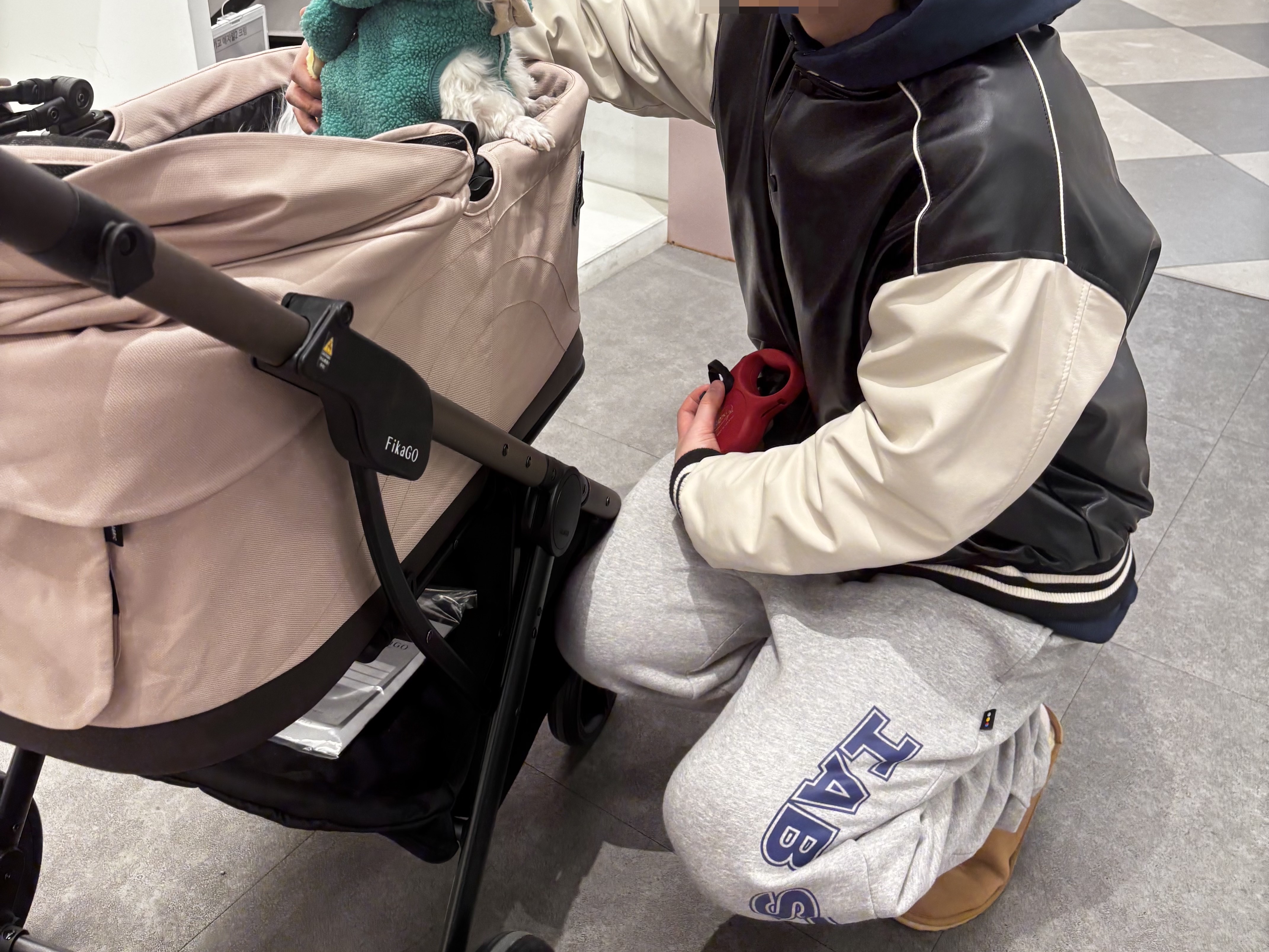 IAB Studio IAB Straight Logo Sweatpants Gray, UGG Classic Slip-On Chestnut 착용 스타일
