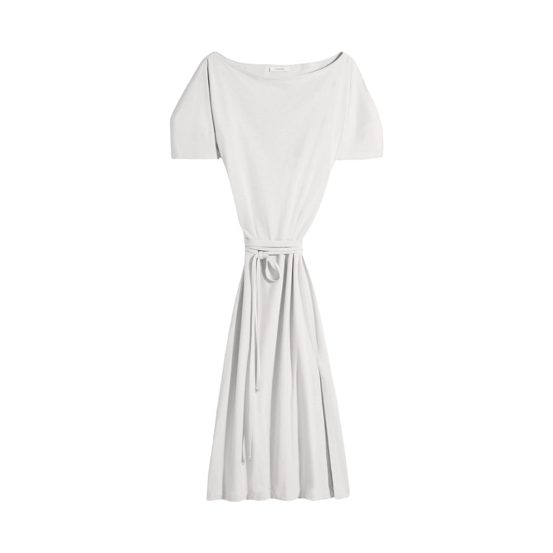 (W) 르메르 오프 숄더 드레스 헤비 코튼 리넨 저지 펄((W) Lemaire Off Shoulder Dress in Heavy Cotton Linen Jersey Pearl) - 1