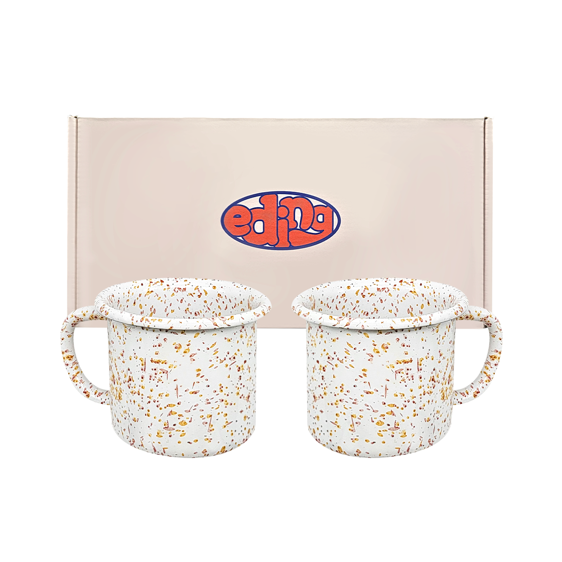 에딩 밀키웨이 머그컵 L 하바나 레드 2P gift set(Eding Milkyway Large Mug 2P Gift Box Havana Red) - 1