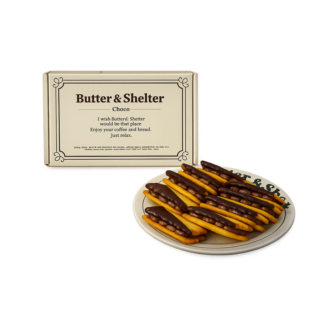 버터앤쉘터 초코 버터샌드 8개입 세트(Butter&Shelter Chocolate Butter Sand Set 8EA)