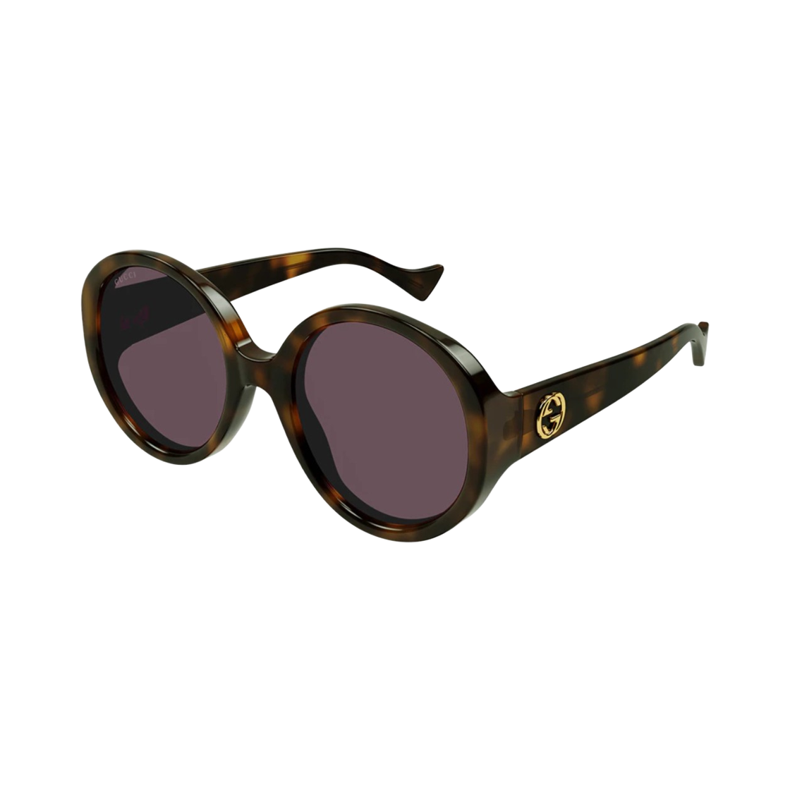 (W) 구찌 라운드 프레임 선글라스 하바나 바이올렛((W) Gucci Round Frame Sunglasses Havana Violet)