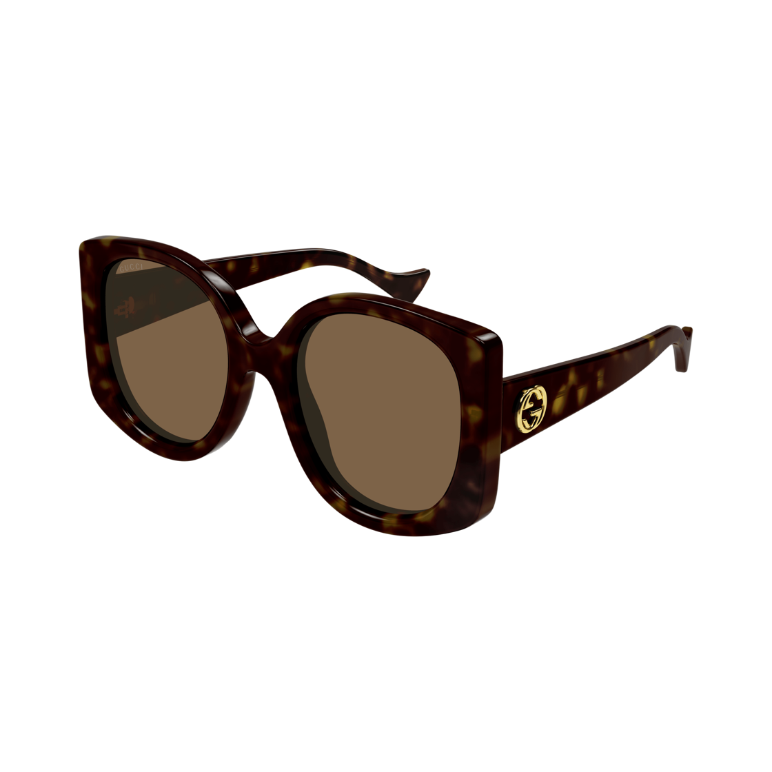 (W) 구찌 캣 아이 프레임 아세테이트 선글라스 하바나 브라운((W) Gucci Cat Eye Frame Acetate Sunglasses Havana Brown) - 1