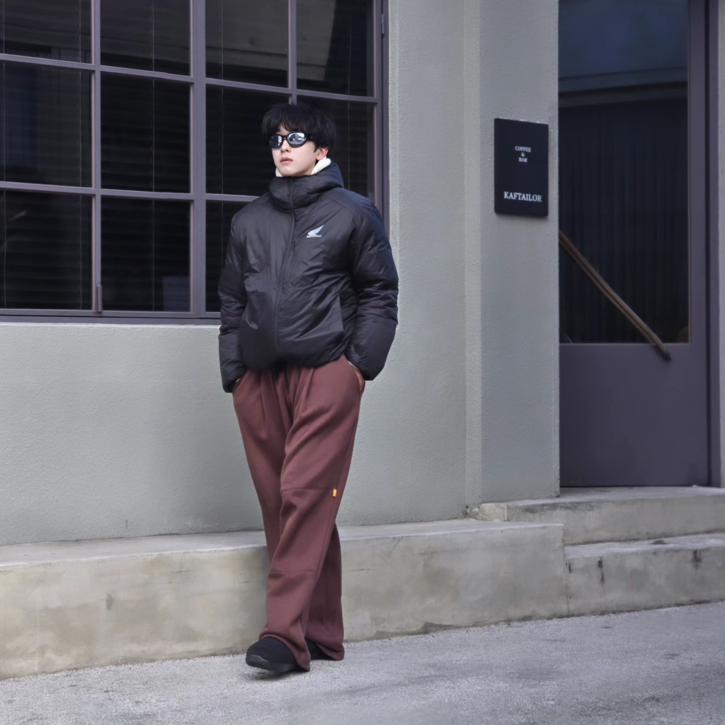 Honda H-Tech Non Quilting Hoodie Jacket Black, Nike Burrow SE Black Anthracite 착용 스타일 - 6