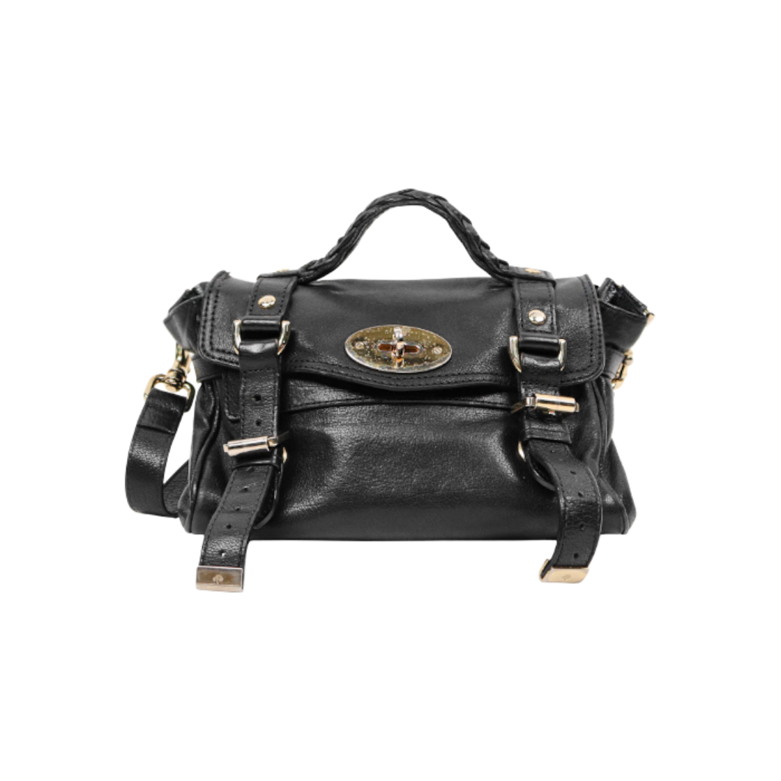 IT3E7NOOJ54D Mulberry Black Leather Alexa Crossbody Bag C-A47779