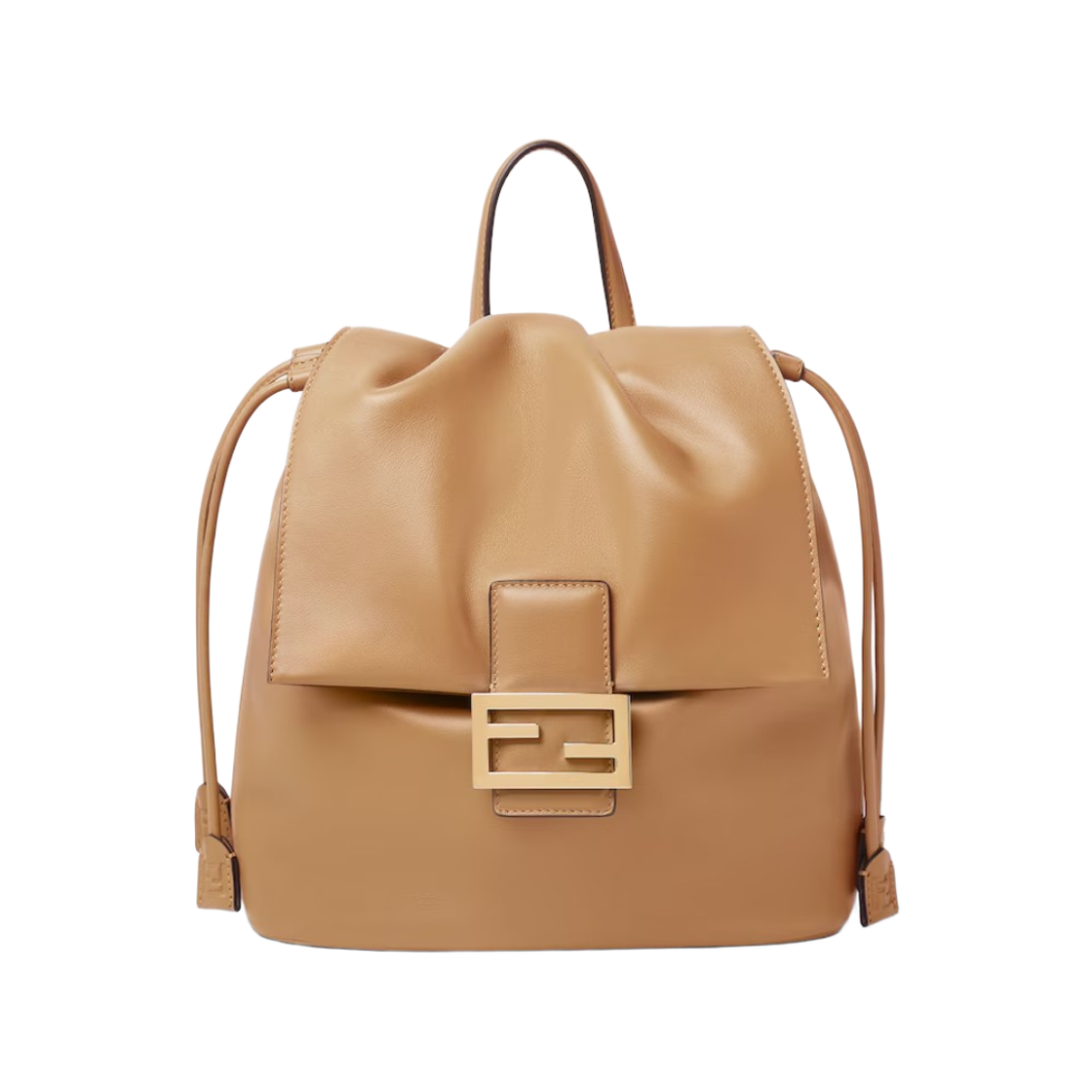 8BZ057AYJ1F19P8 Fendi Leather Backpack Beige