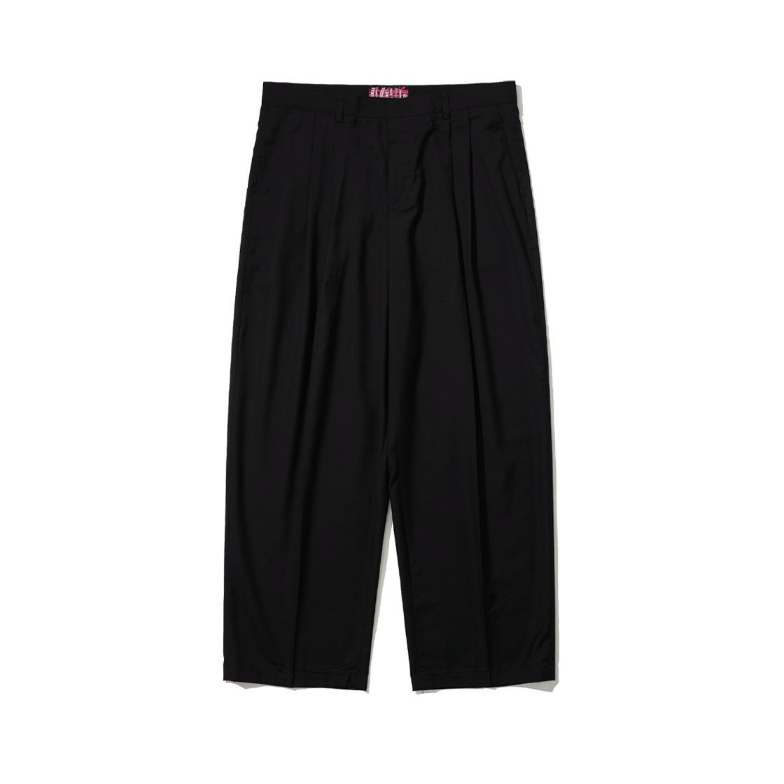 비에스래빗 투턱 와이드 슬랙스 블랙(Bsrabbit Twotuck Wide Slacks Black)