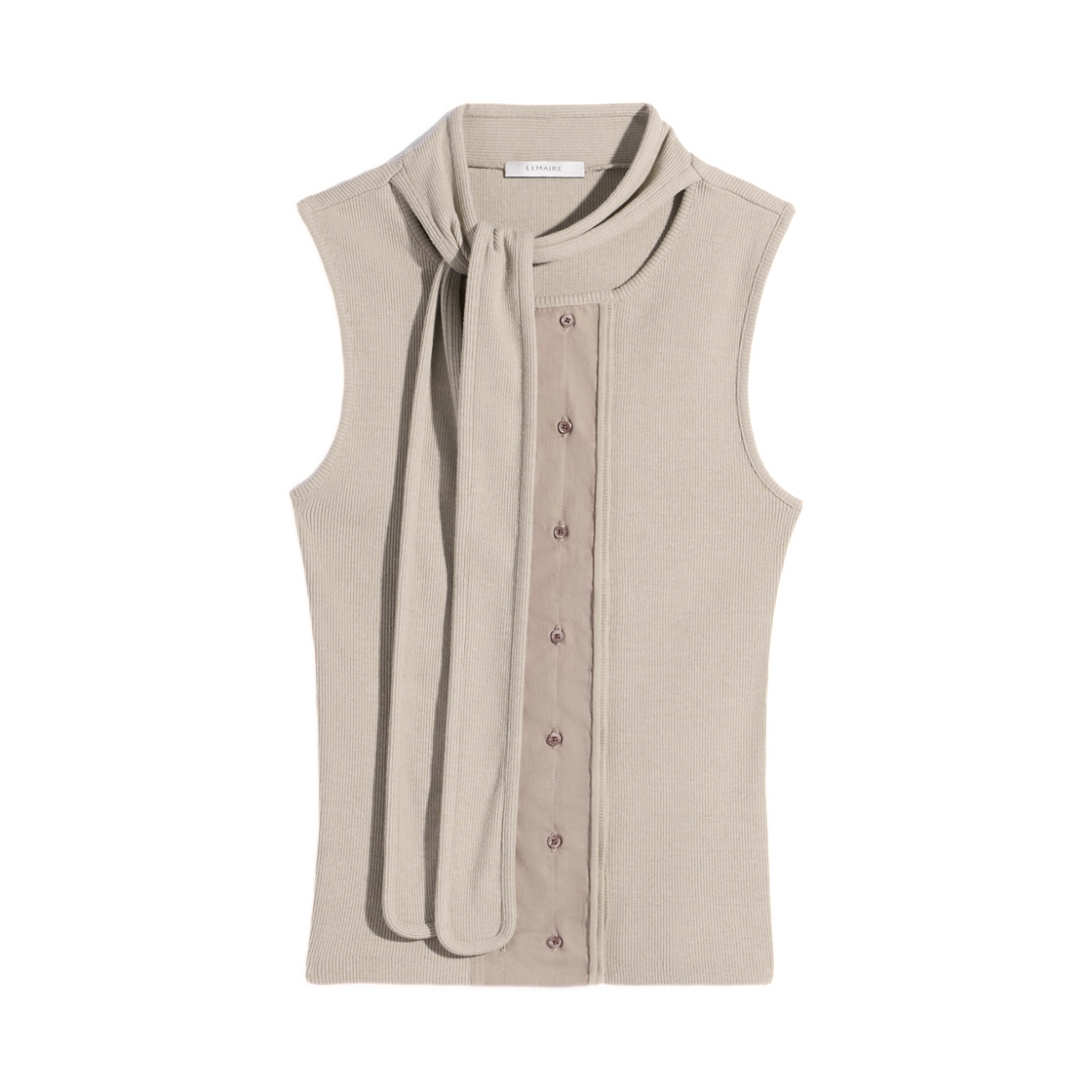 TS0004-LJ1030-609 (W) Lemaire Asymmetrical Fitted Top in Jersey Sage