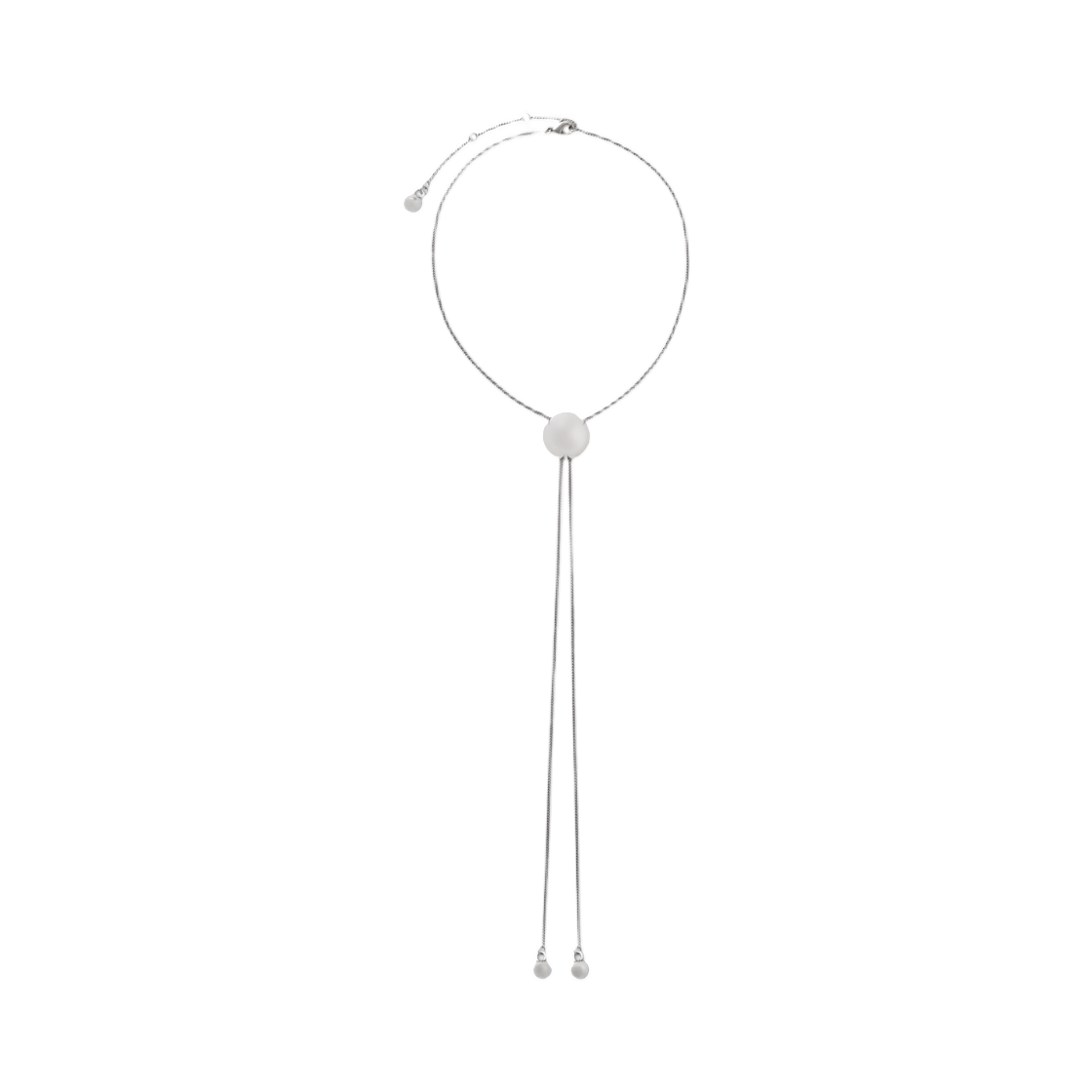 JW0089-LO036-927 Lemaire Rattle Bolo Tie Silver