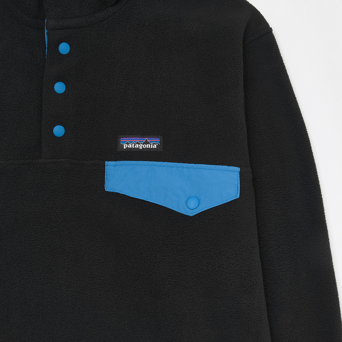 파타고니아 라이트웨이트 신칠라 스냅-T 플리스 풀오버 블랙(Patagonia Lightweight Synchilla Snap-T Fleece Pullover Black) - 3