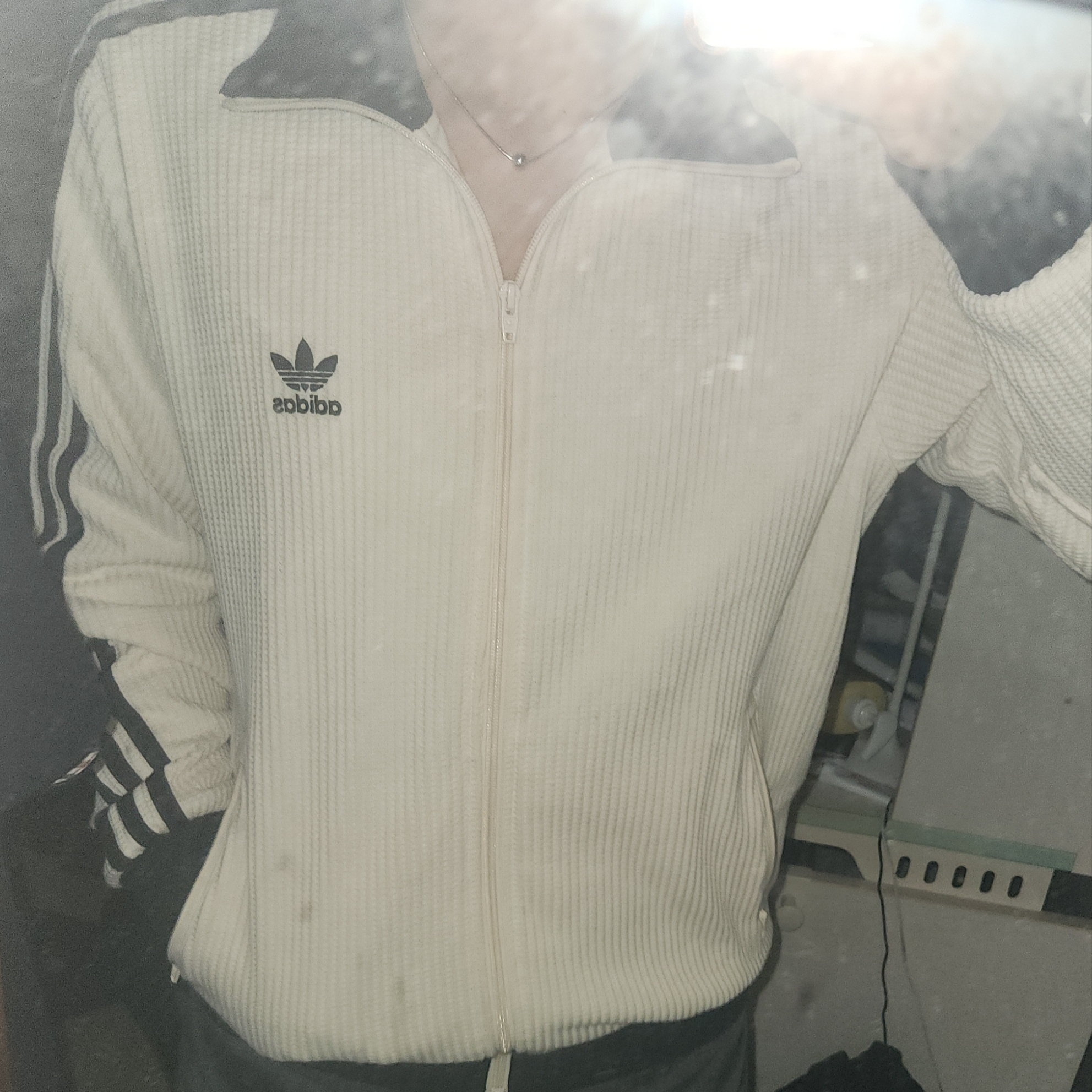 Adidas Waffle Beckenbauer Track Top Wonder White - KR Sizing 착용 스타일
