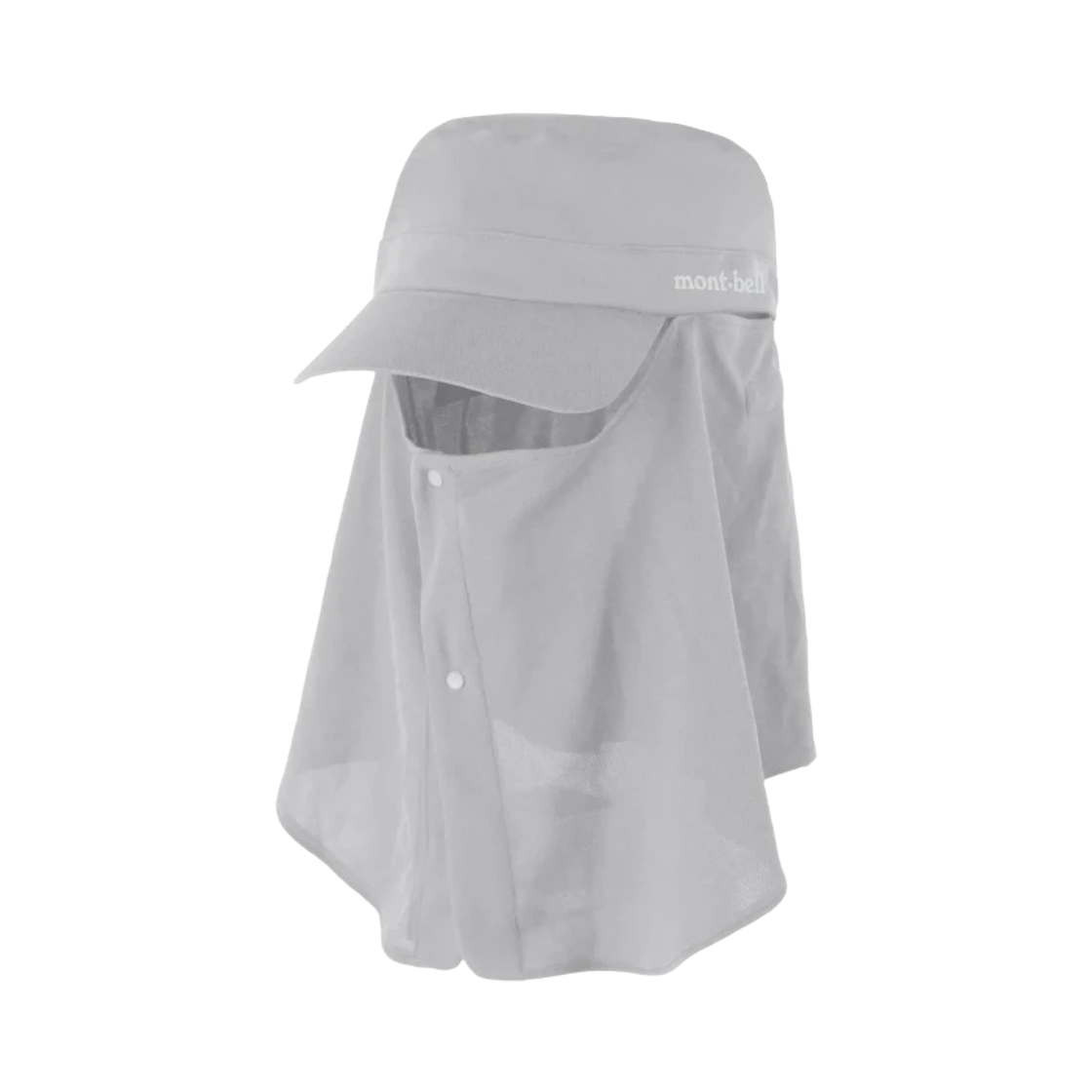 1132281 Montbell Wickron Cool Field Detachable Face Shade Work Cap Light Gray