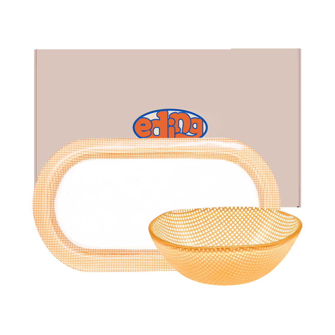 에딩 체키 트레이 gift A set 피치(Eding Checky Tray Gift A set Peach)