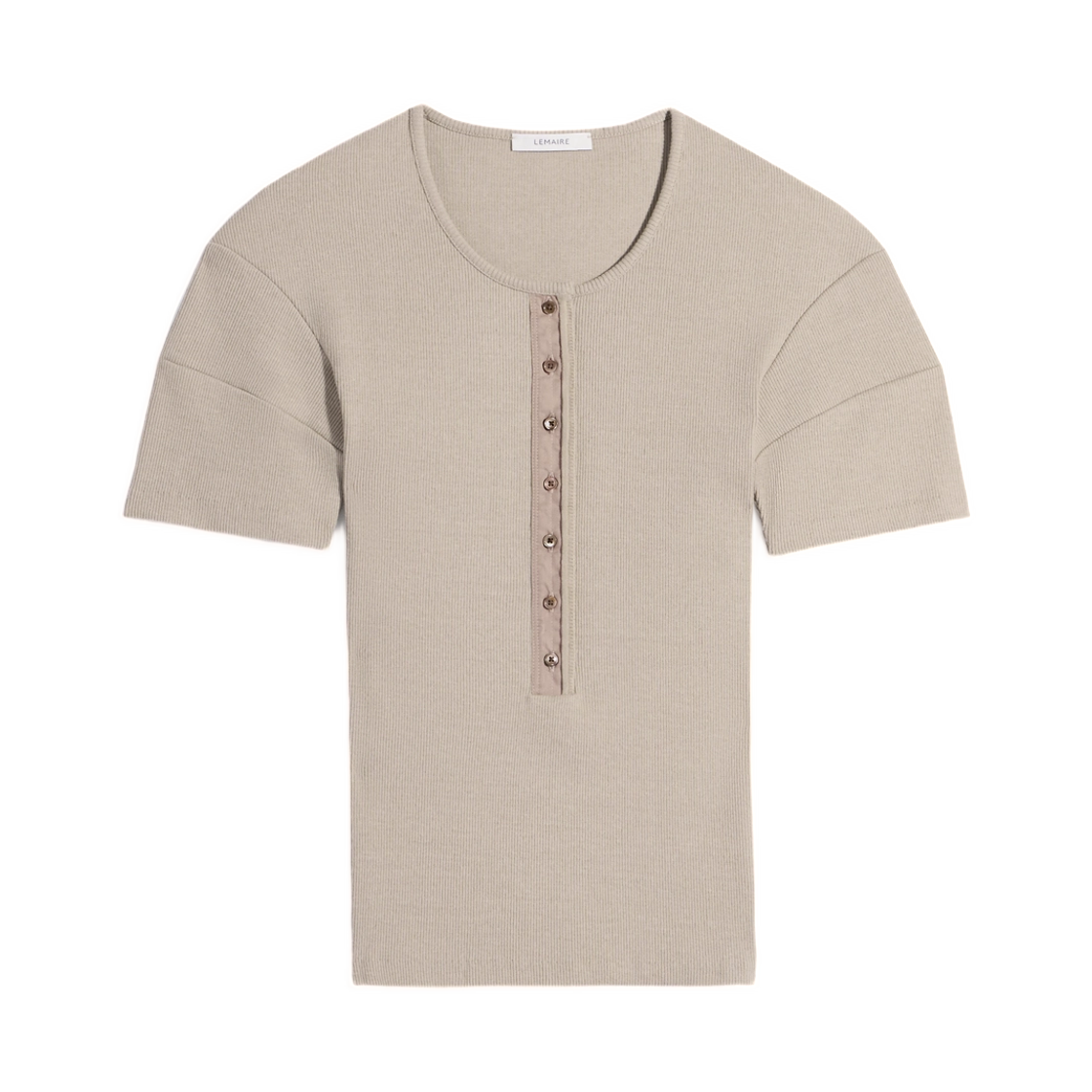 (W) 르메르 피티드 헨리 저지 세이지((W) Lemaire Fitted Henley in Jersey Sage)