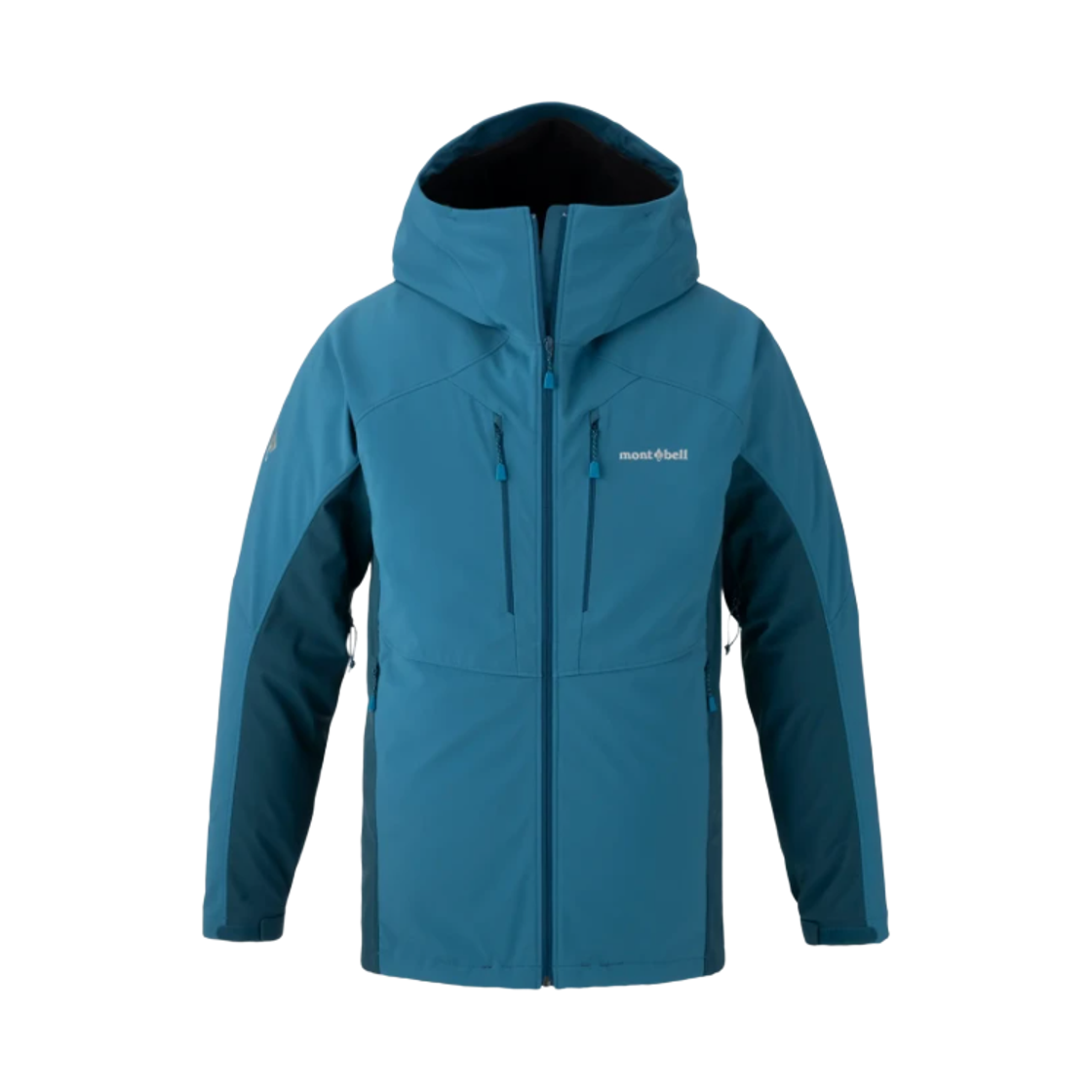 1106790 Montbell Powder Shed Hooded Jacket Blue Green