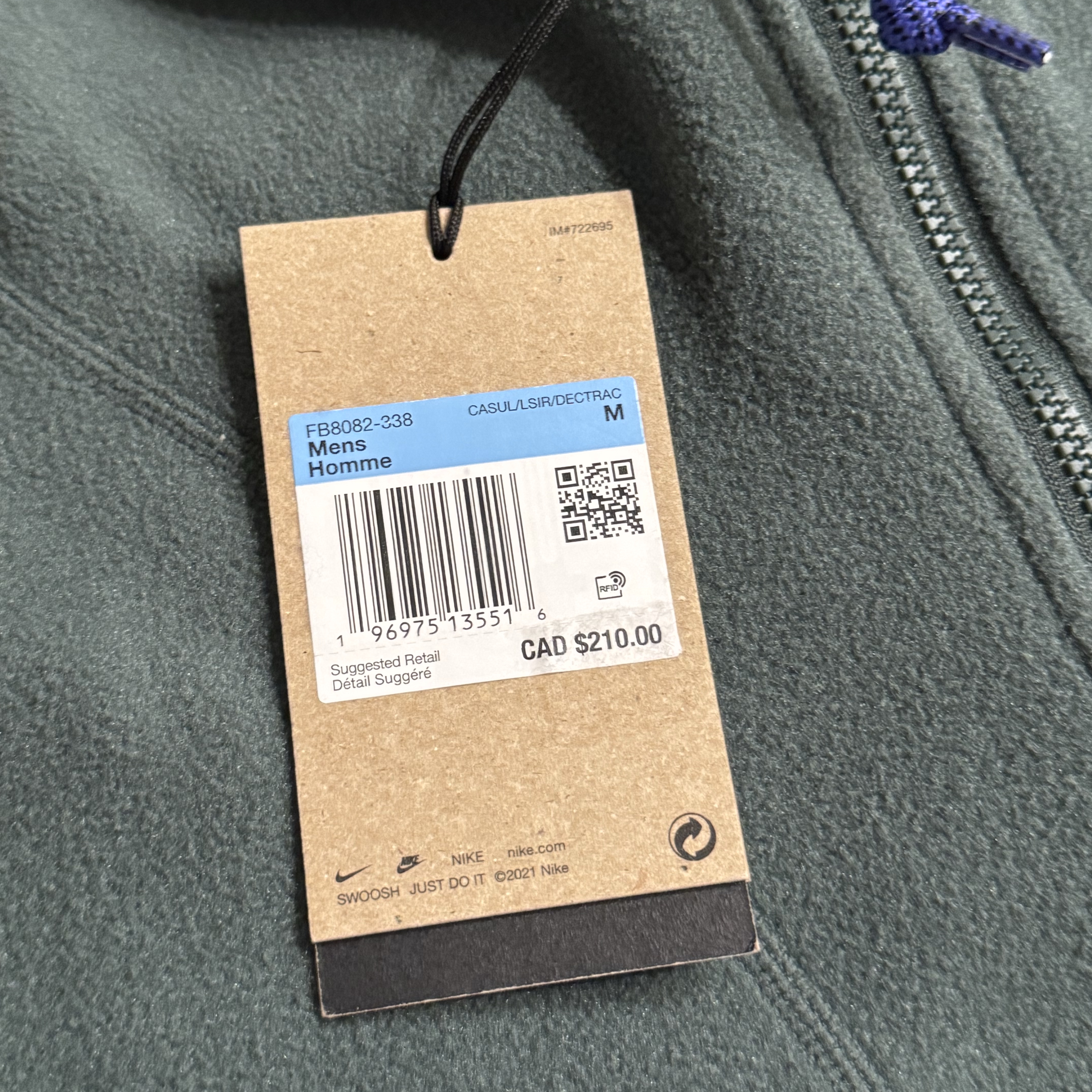 Nike ACG Polartec Wolf Tree Full Zip Top Anthracite - US/EU 착용 스타일 - 2