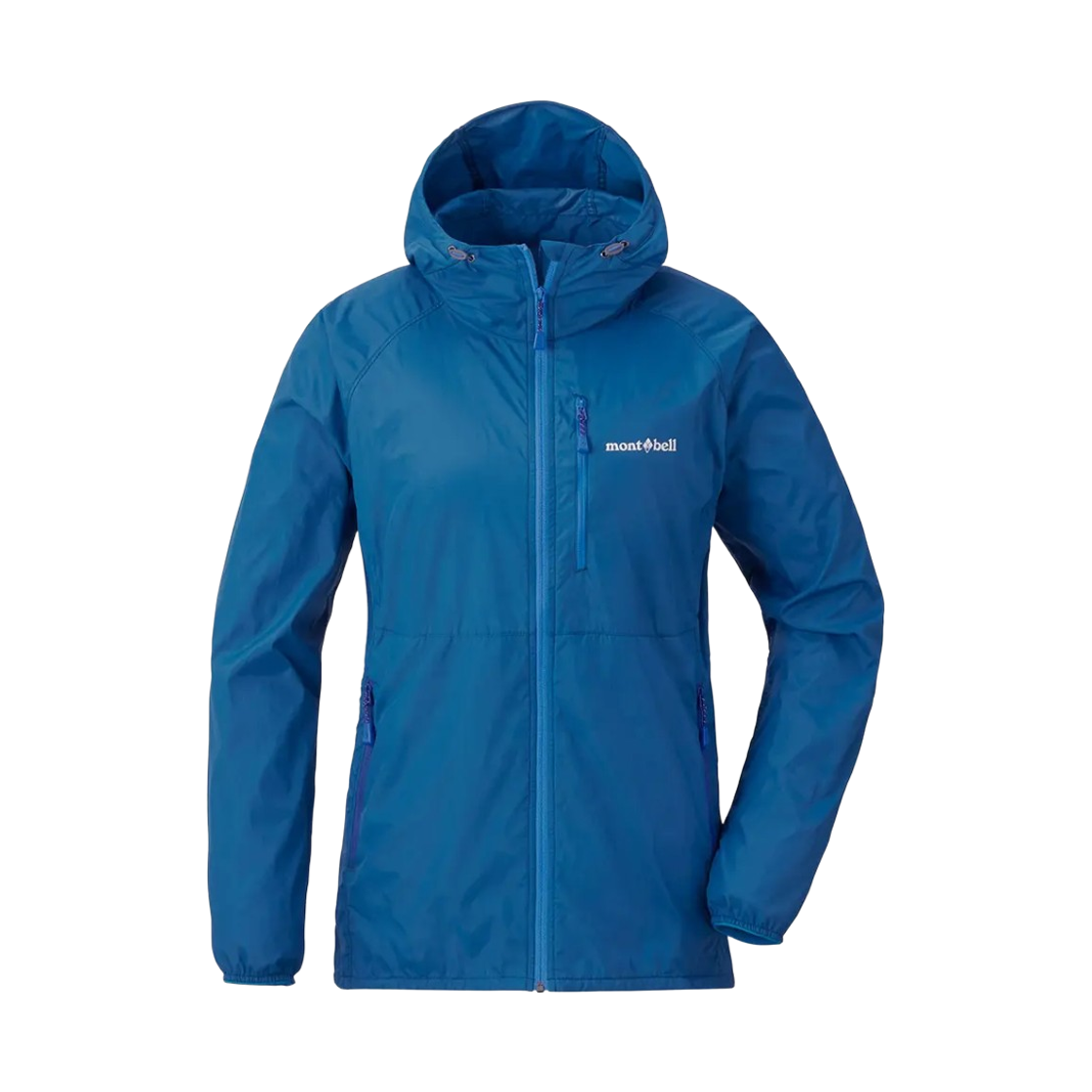 2303143 (W) Montbell Wind Blast Hooded Jacket Blue Green