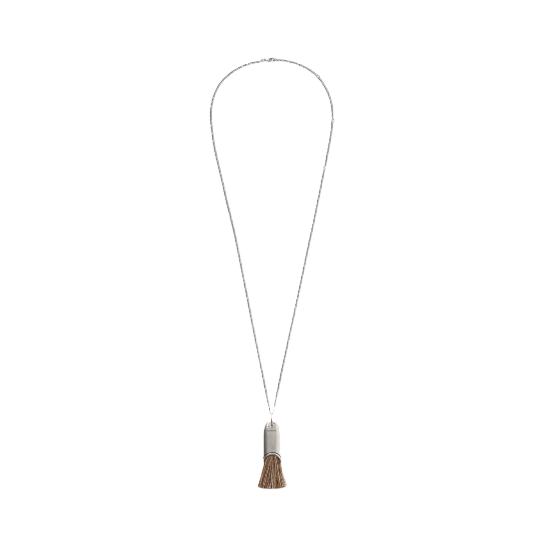 JW0081-LO036-332 Lemaire Personal Brush Necklace Silver Salt and Pepper