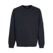C.P. Company Light Fleece Crewneck Lens Sweatshirt Total Eclipse Blue - 26SS