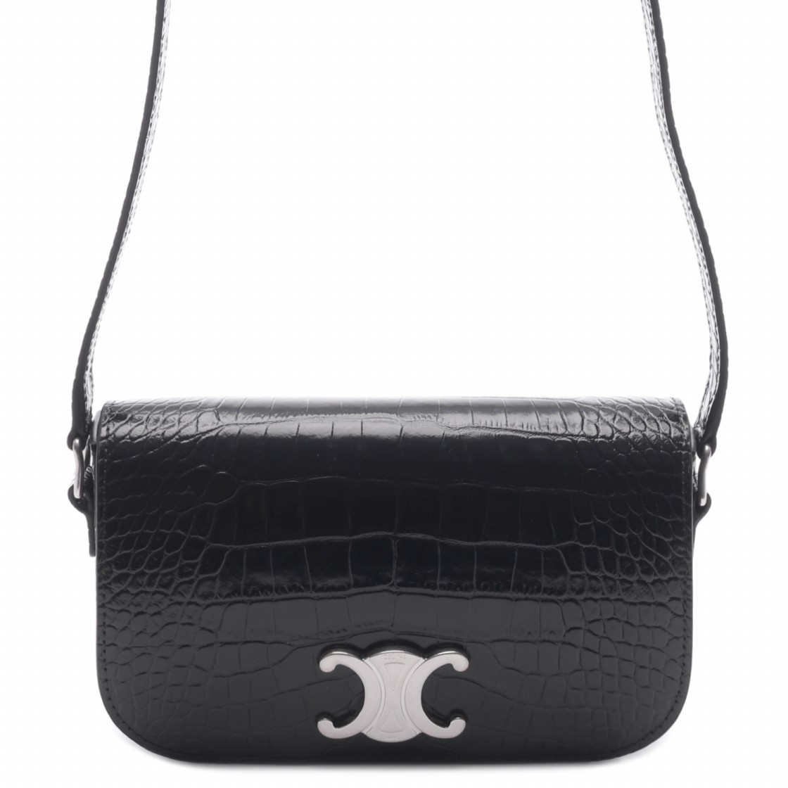 [15% 쿠폰] 셀린느 크로커다일 엠보싱 스몰 크로스바디백 블랙([15% 쿠폰] Celine Crocodile Embossing Small Crossbody Bag Black) - 2