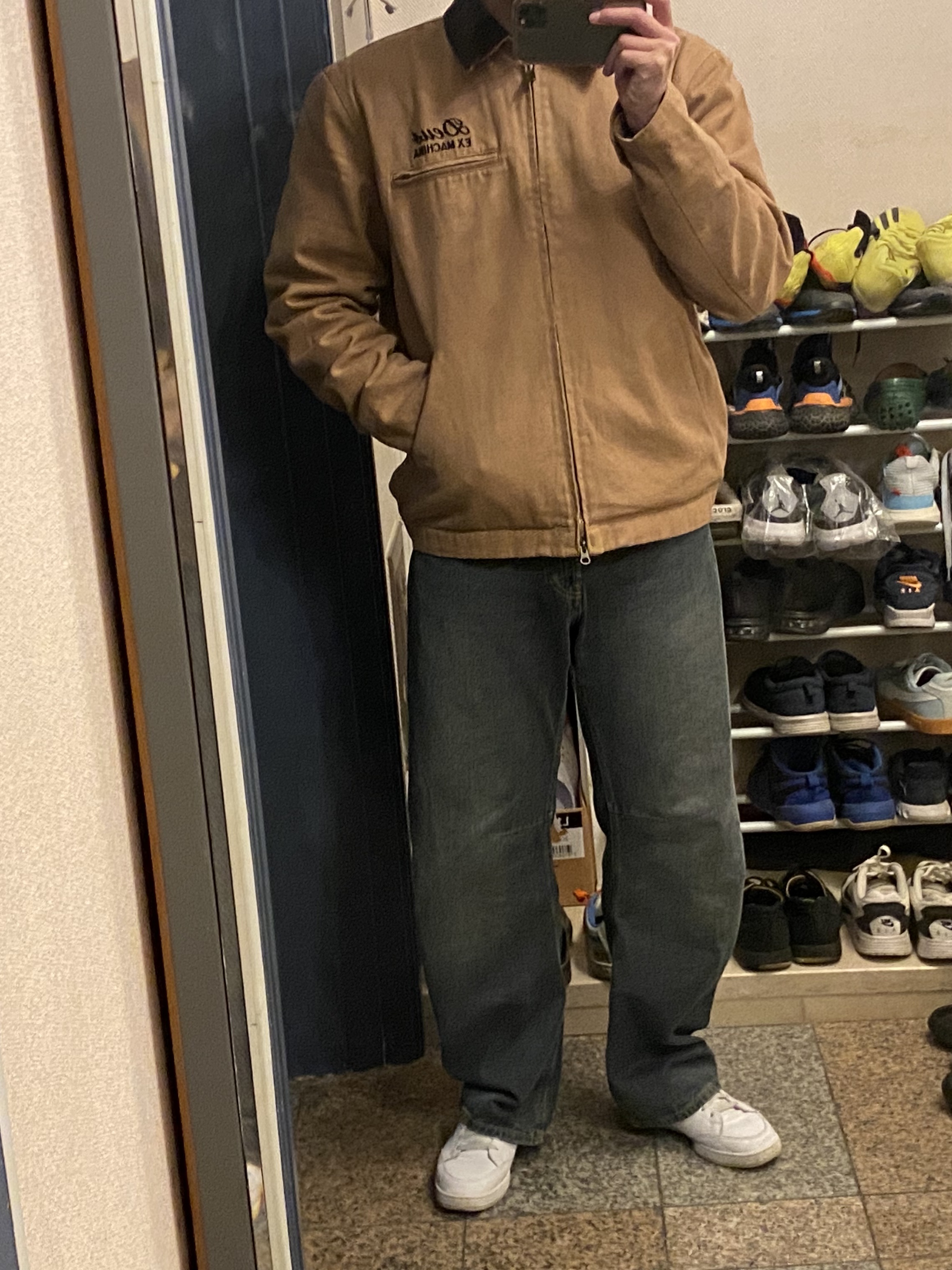 Deus Ex Machina Address Workwear Jacket Dijon 착용 스타일 - 2