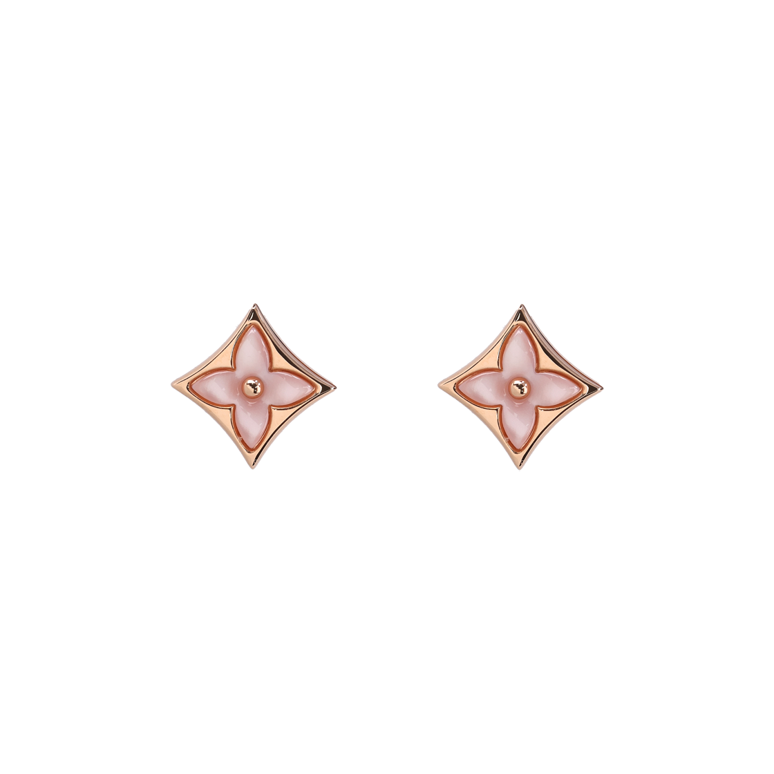IT6IQE7UJQ6O Louis Vuitton Color Blossom Earrings in 18K Pink Gold and Mother of Pearl