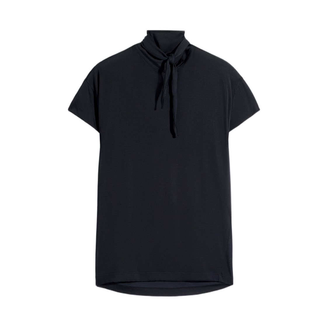 (W) 르메르 숏슬리브 풀라드 탑 비스코스 코튼 저지 얼친((W) Lemaire Short Sleeve Foulard Top in Viscose Cotton Jersey Urchin)