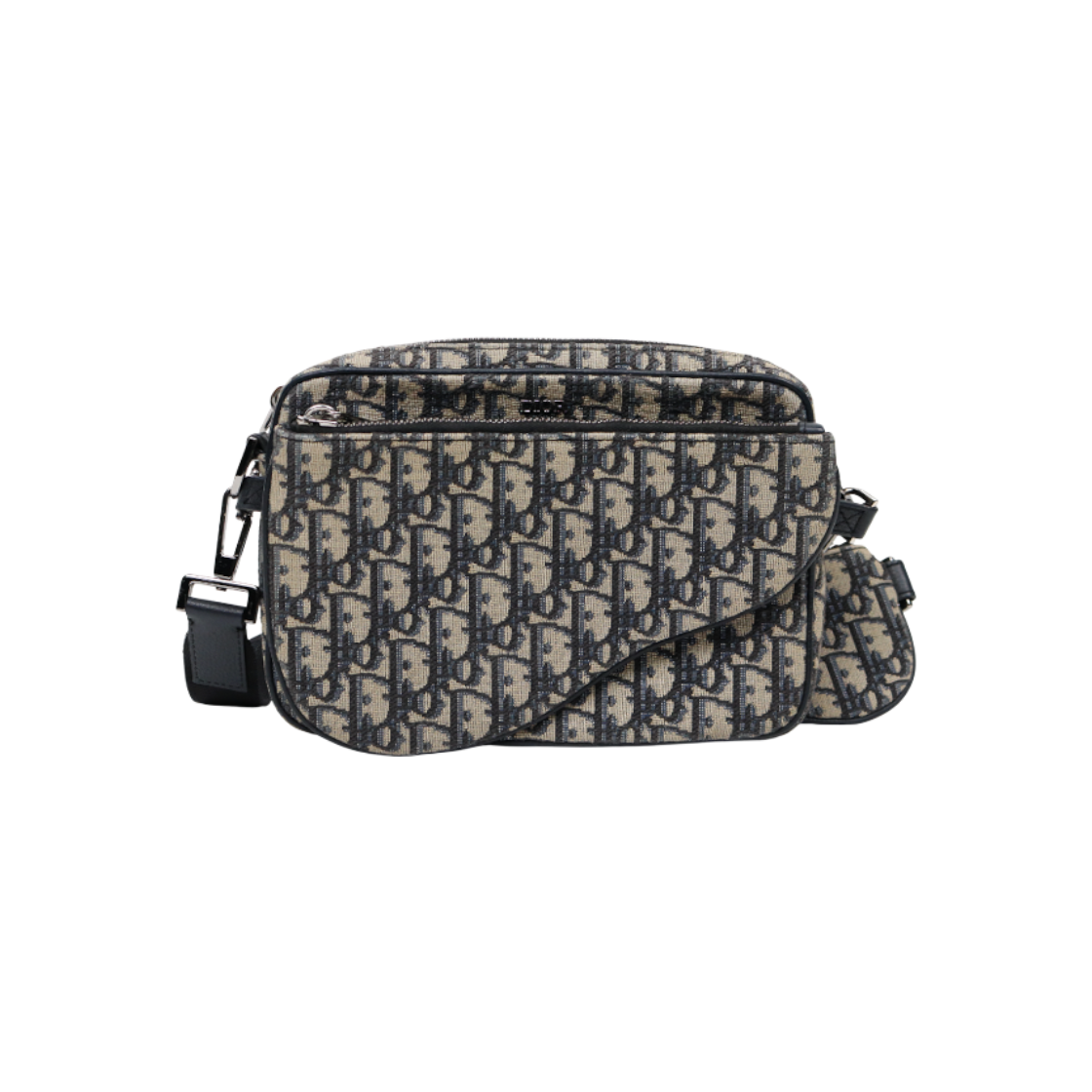 디올 오블리크 캔버스 트리플 새들 파우치 크로스백 D-A47918(Dior Oblique Canvas Triple Saddle Pouch Crossbody Bag D-A47918) - 1