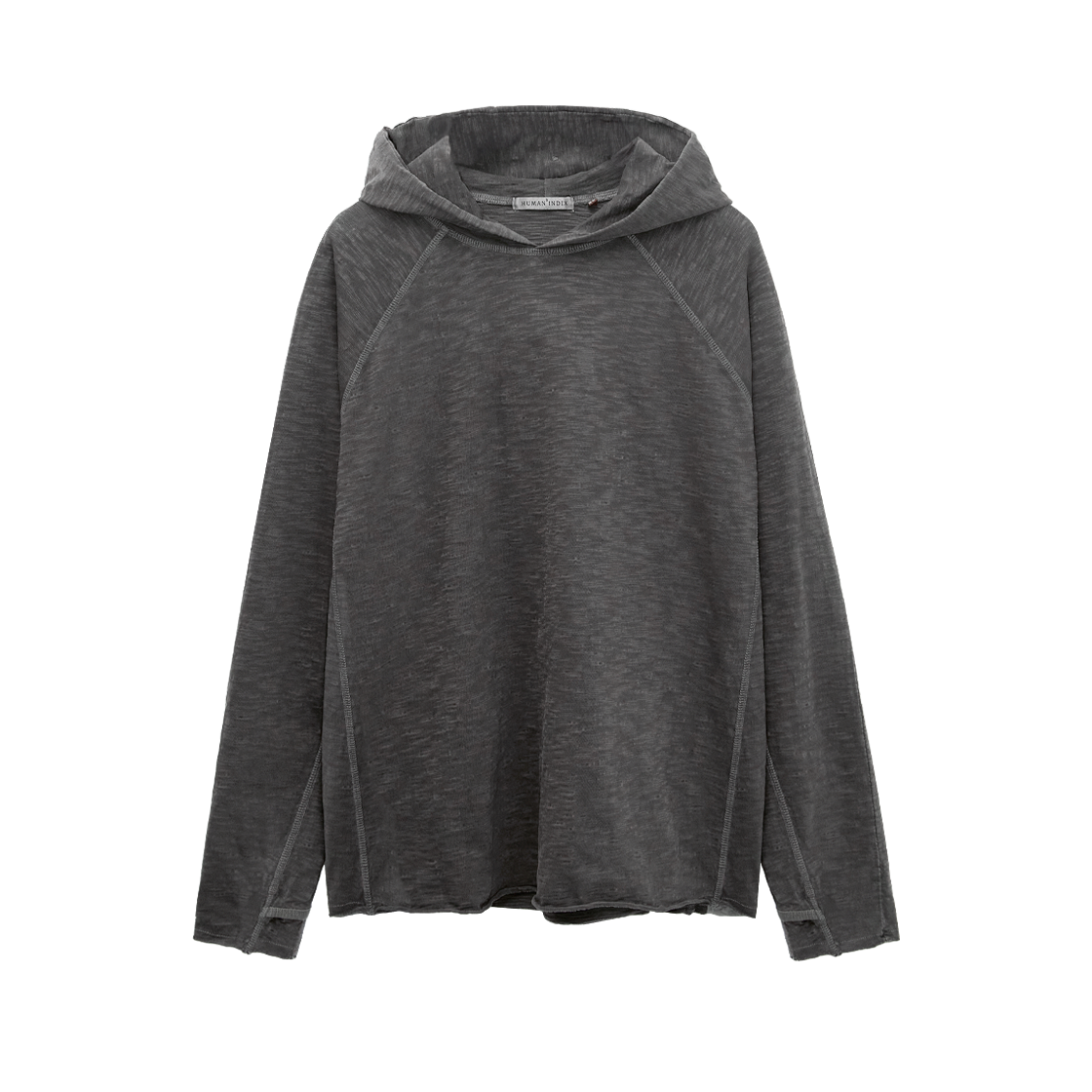 폴리테루 휴먼인덱스 휴먼 슬럽 후디 차콜(Polyteru Human Index Human Slub Hoodie Charcoal)