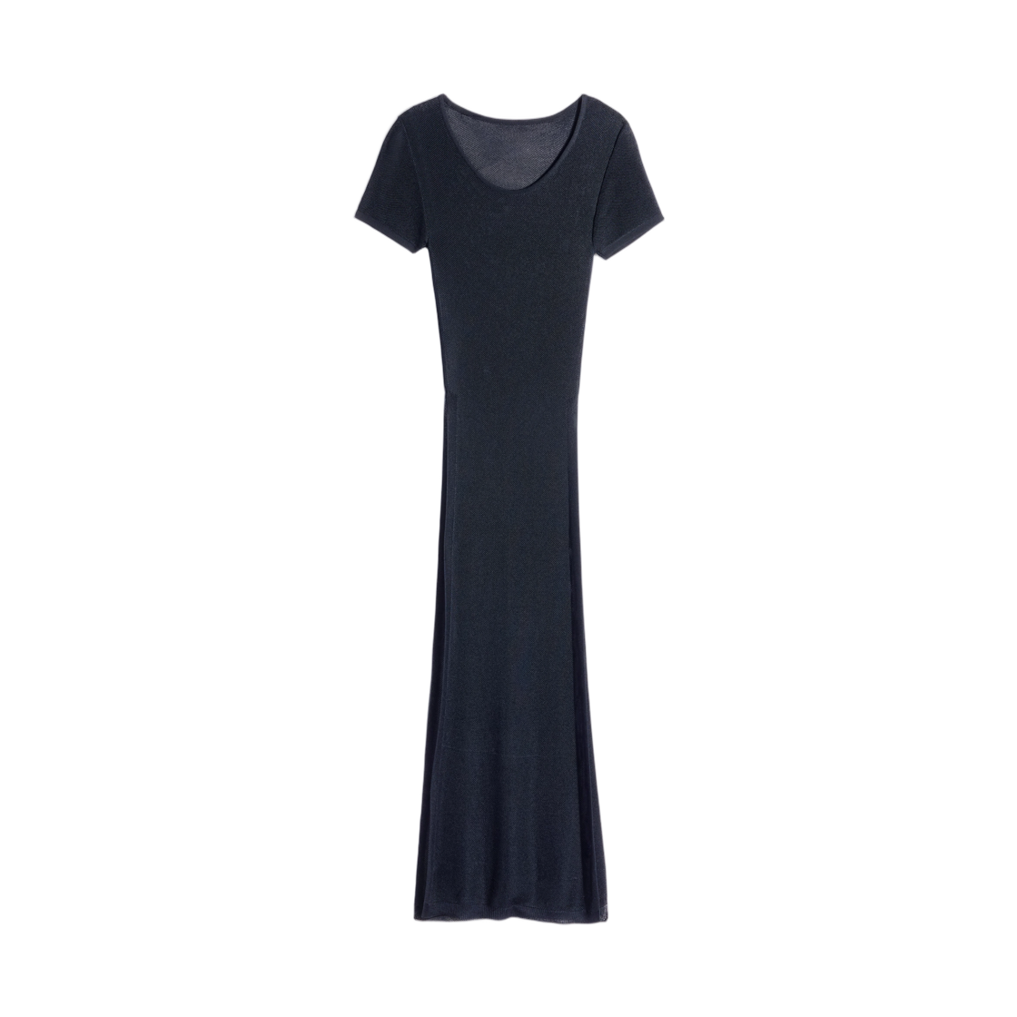 DR1150-LK1037-980 (W) Lemaire Column Dress in Shiny Viscose Midnight