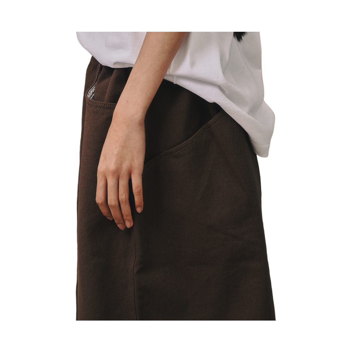 비에스래빗 수퍼 와이드 데님 팬츠 브라운(Bsrabbit Super Wide Denim Pants Brown) - 4