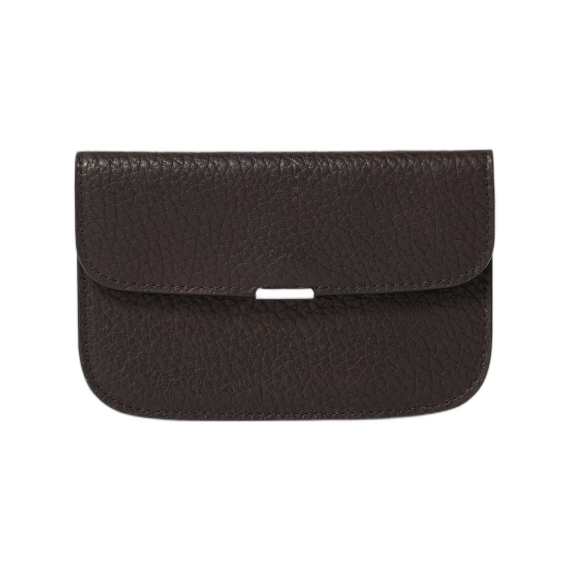 SL0065-LL0137-490 Lemaire Soft Tab Card Holder Coin Purse Dark Chocolate