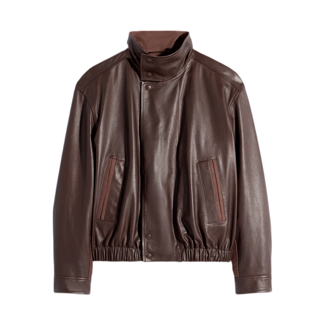 르메르 소프트 레더 블루종 페이퍼 카우 레더 초콜릿(Lemaire Soft Leather Blouson in Paper Cow Leather Chocolate) - 1