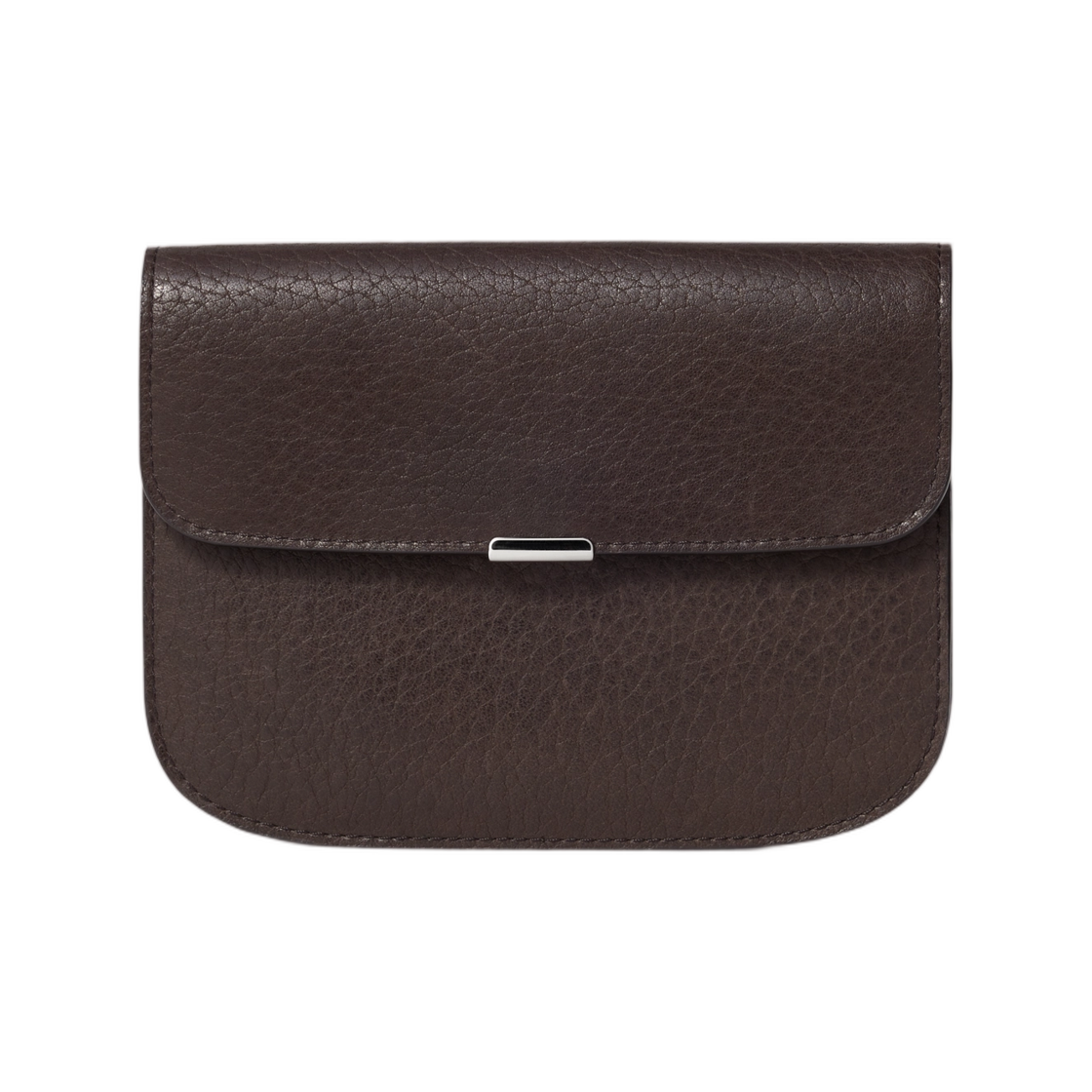 SL0071-LL0137-490 Lemaire Soft Tab Wallet in Leather Dark Chocolate