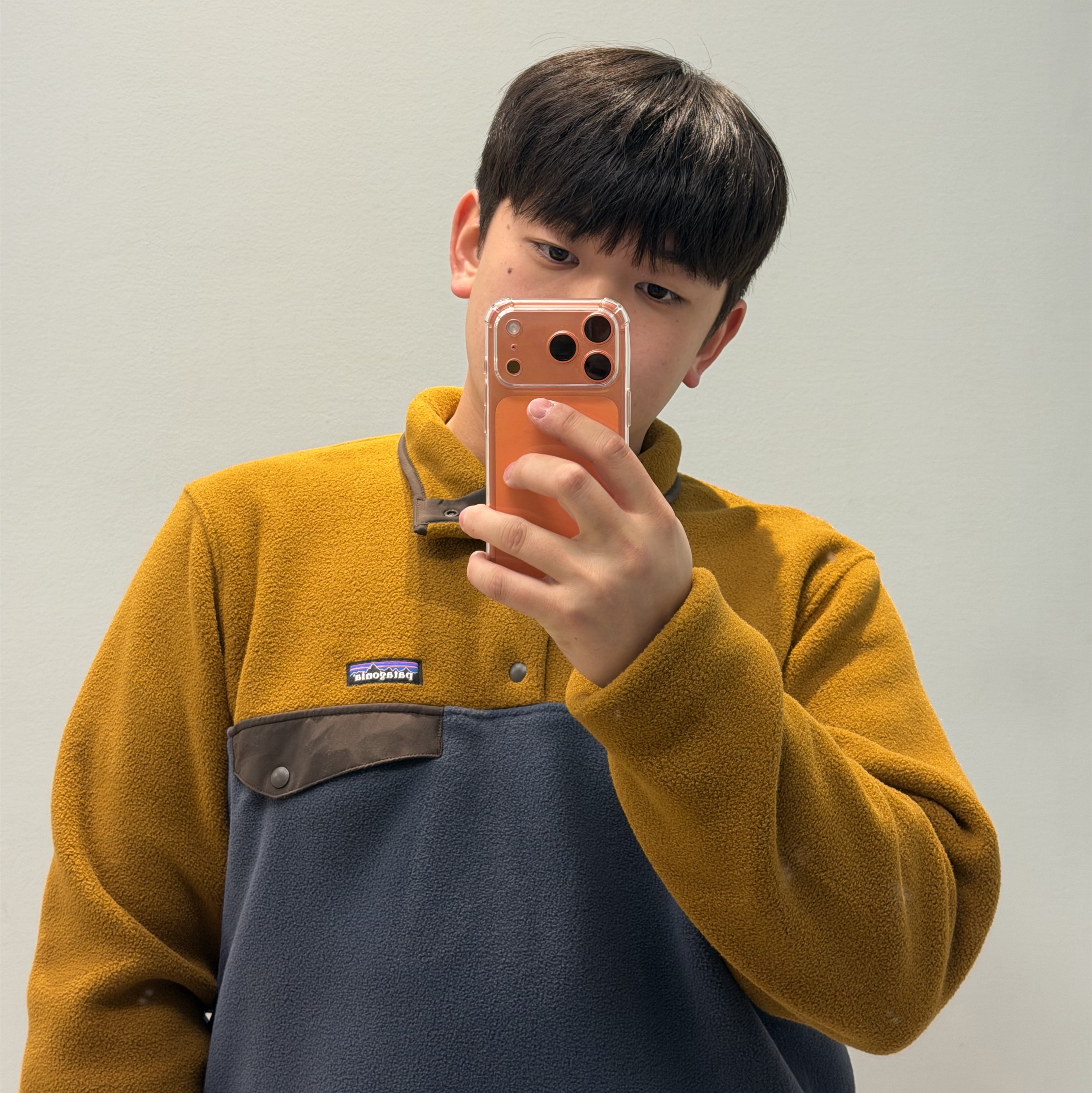 Patagonia Lightweight Synchilla Snap-T Fleece Pullover Shelter Brown 착용 스타일