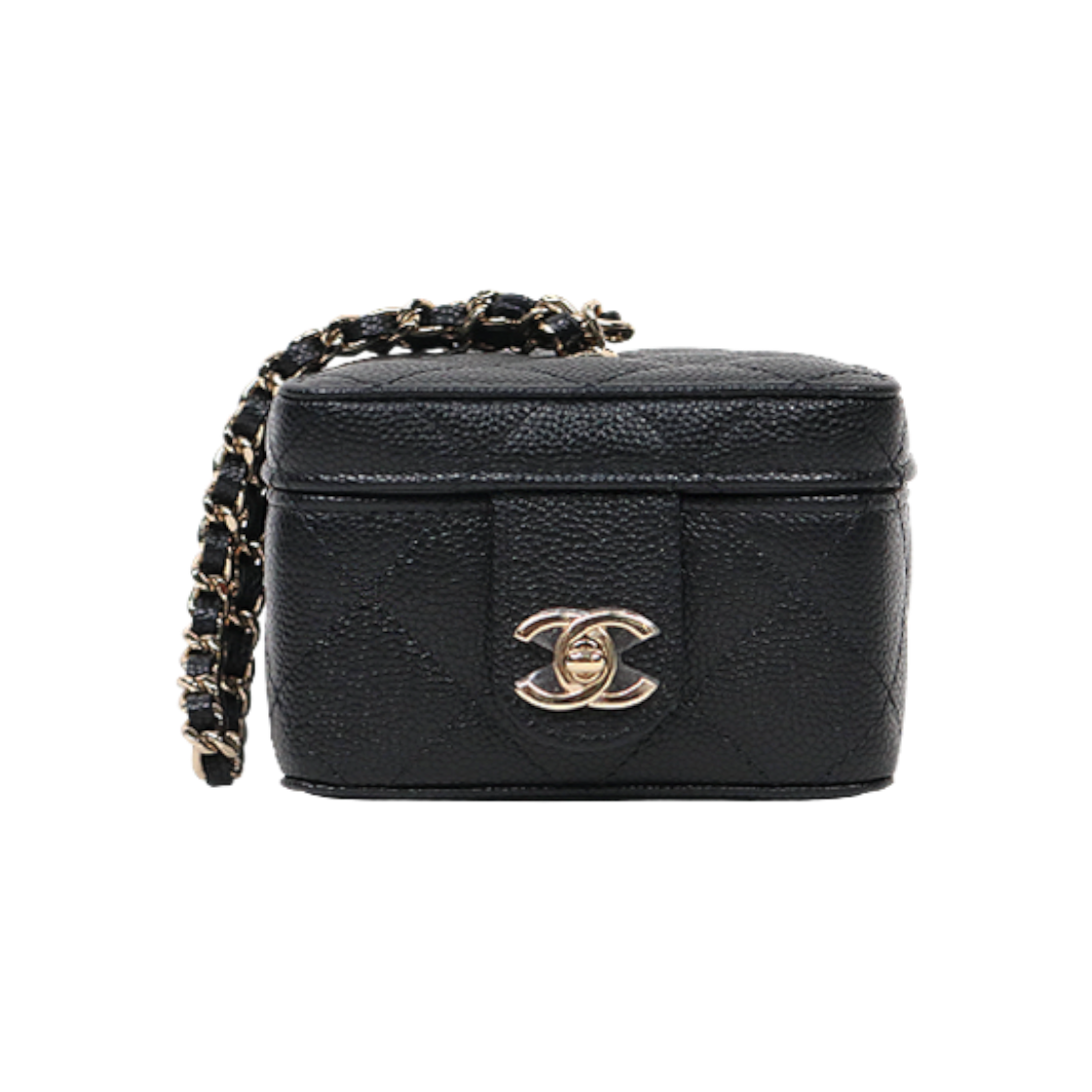 샤넬 블랙 캐비어 베니티 체인 토트백 C-A46119(Chanel Black Caviar Vanity Chain Tote Bag C-A46119) - 1